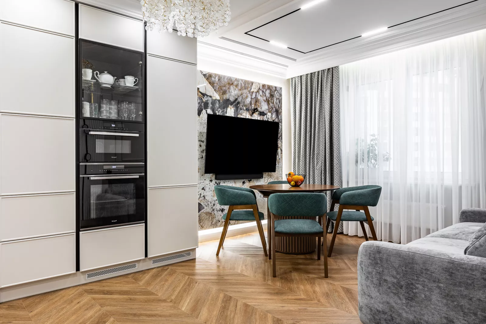 Design of an apartment of 85 m² in Moscow. LCD Luchi