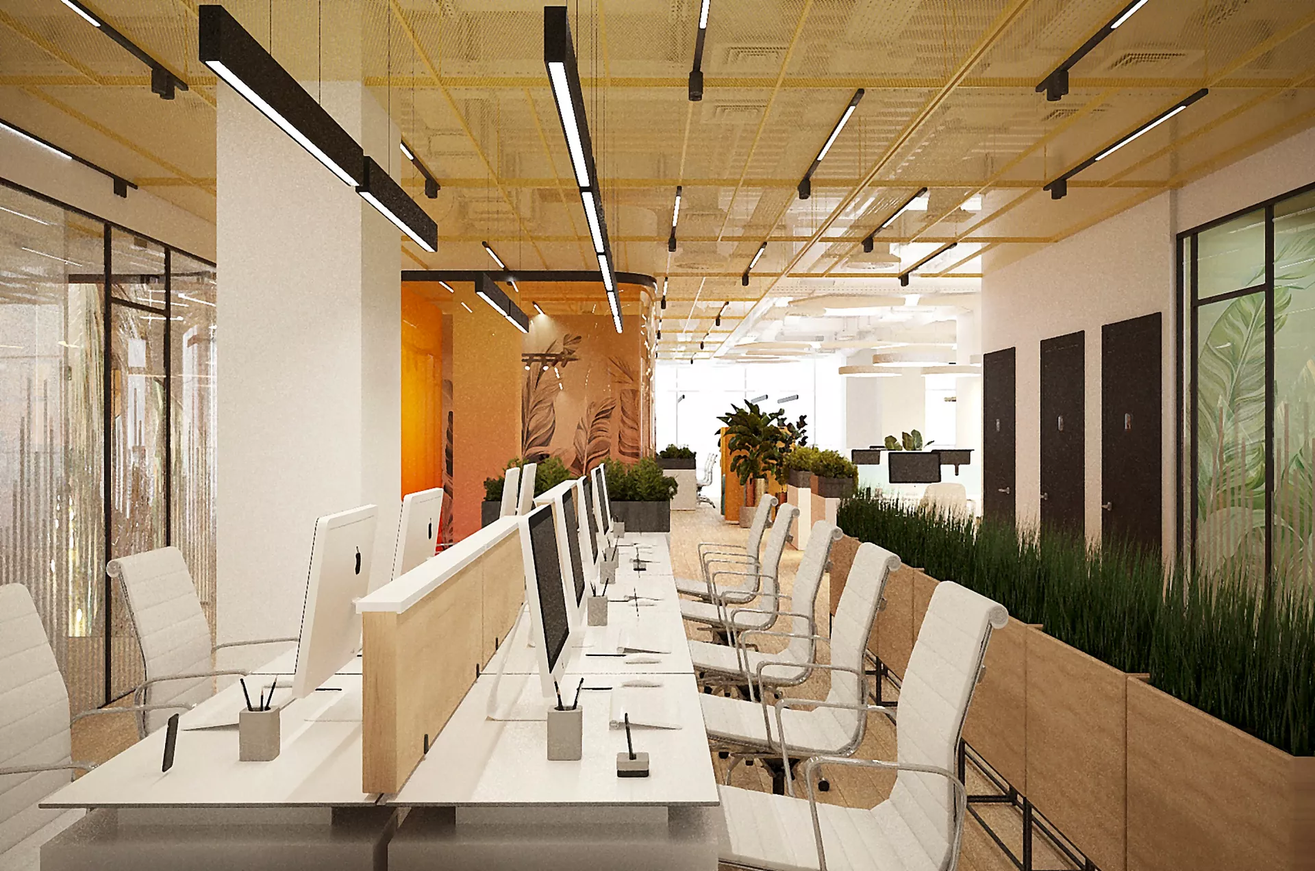 Interior design office 644m² — Open Space