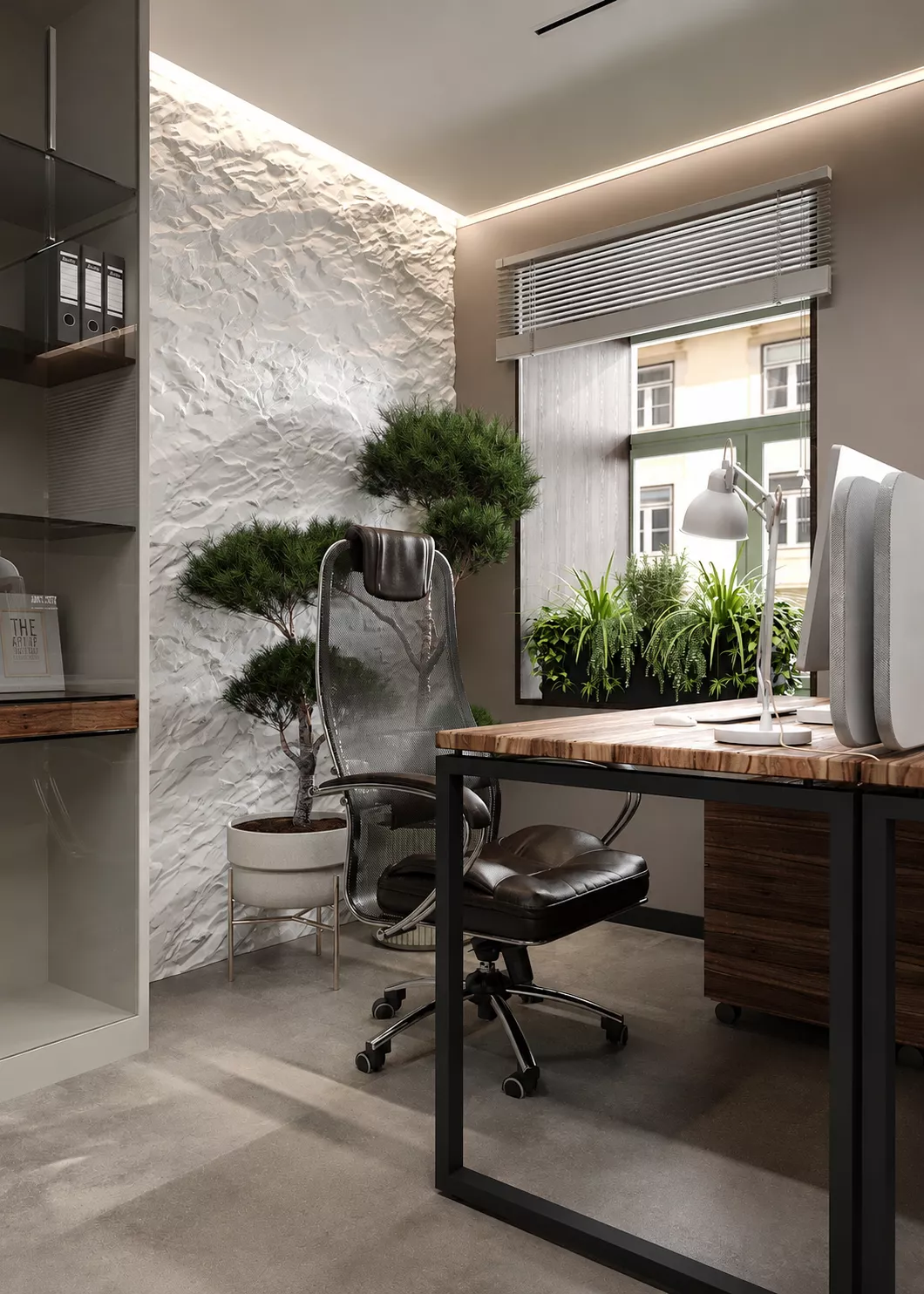 Design "domashnego" office in istoricheskom zdanie 95 m² — Offices