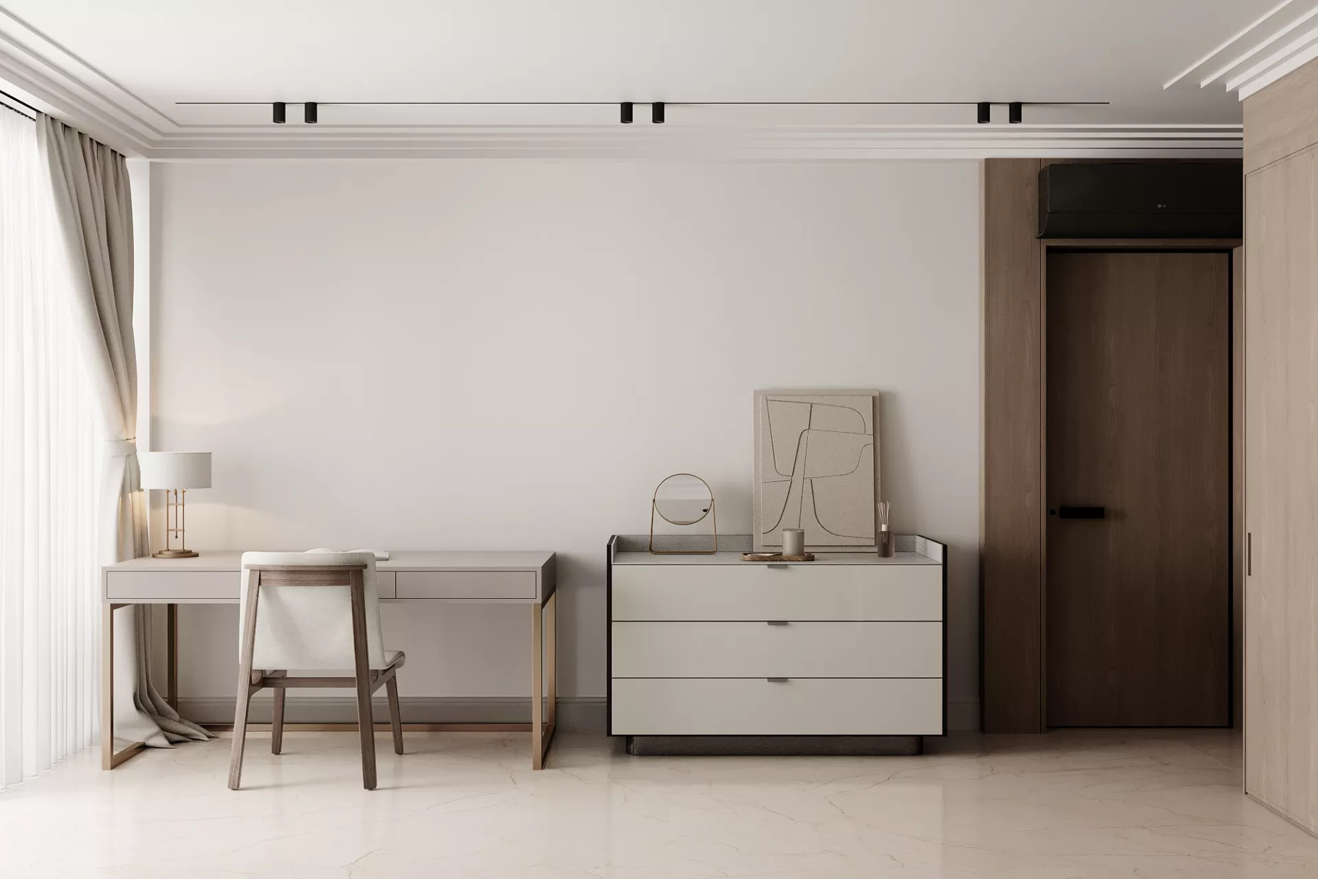 Apartment interior design 122 m² in Monaco — Guest room