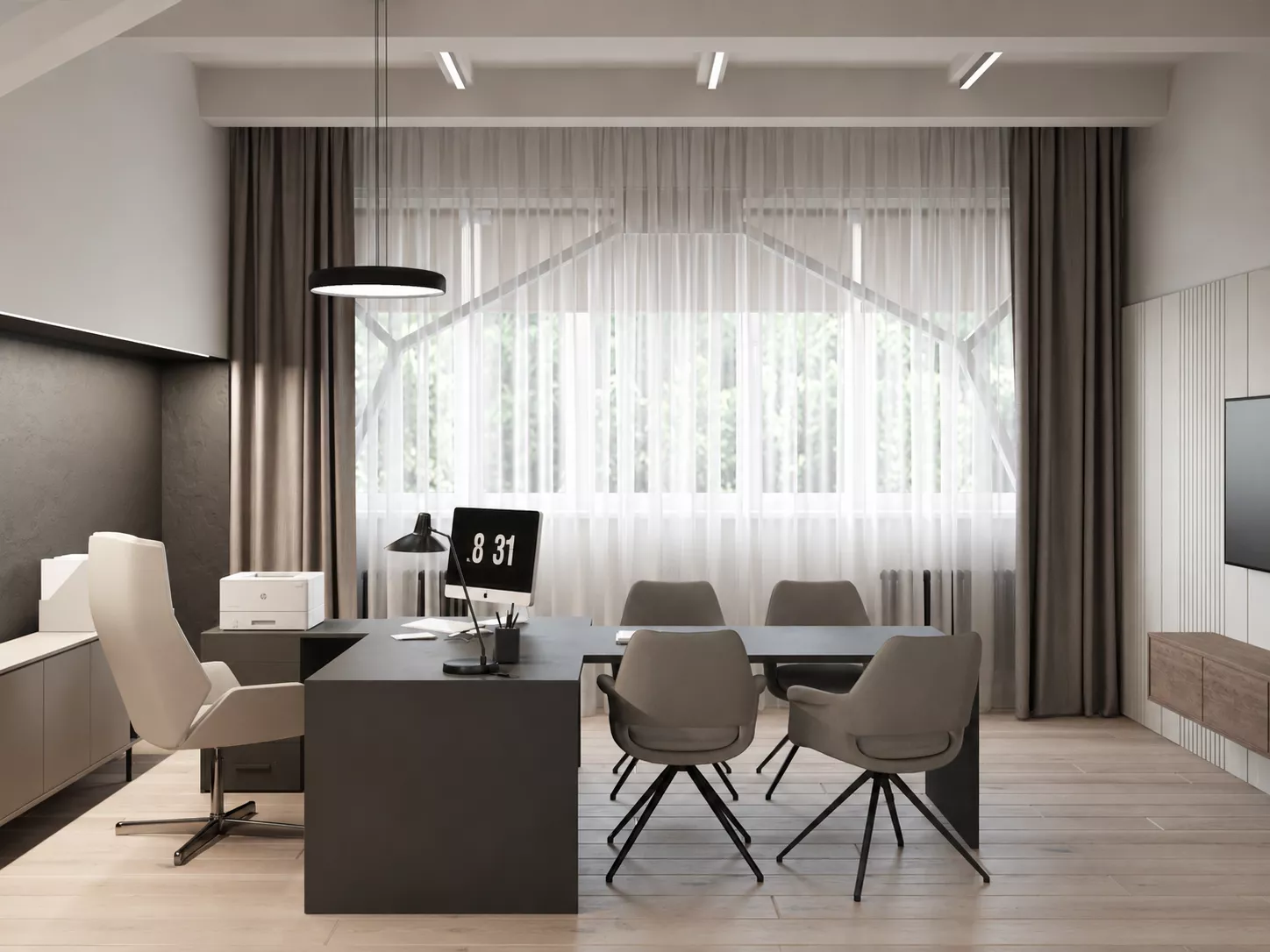 Дизайн офиса 270 м² производственной компании Химик