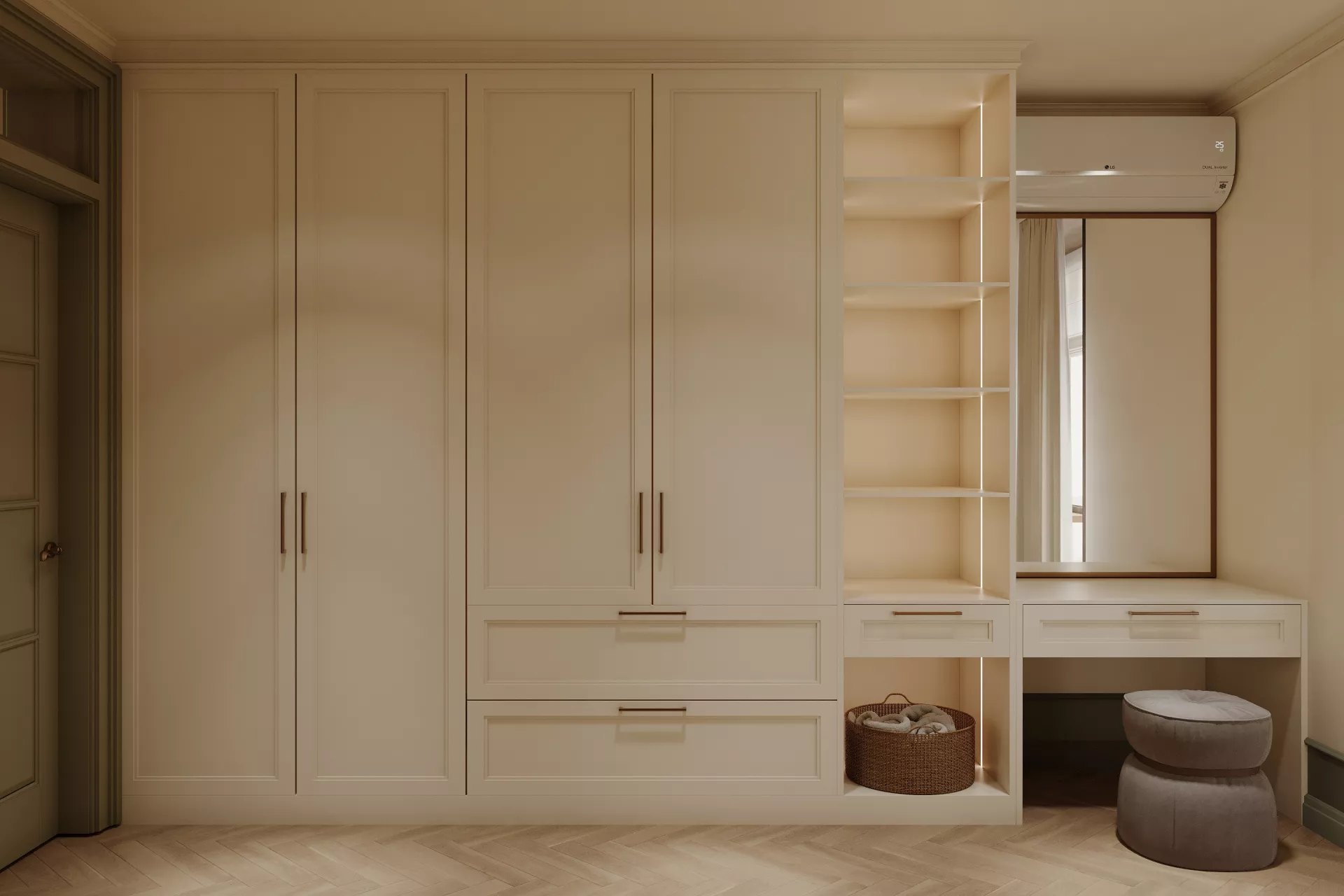 Apartment interior design 90 m² on maloy Filevskoy — Walk-in closet
