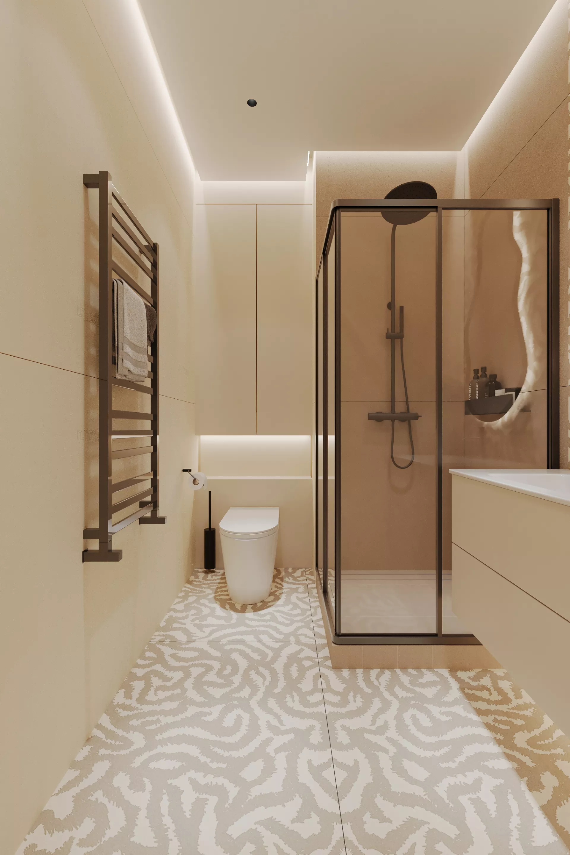 Apartment interior design 85 m² in RC Ostrov — Bathroom