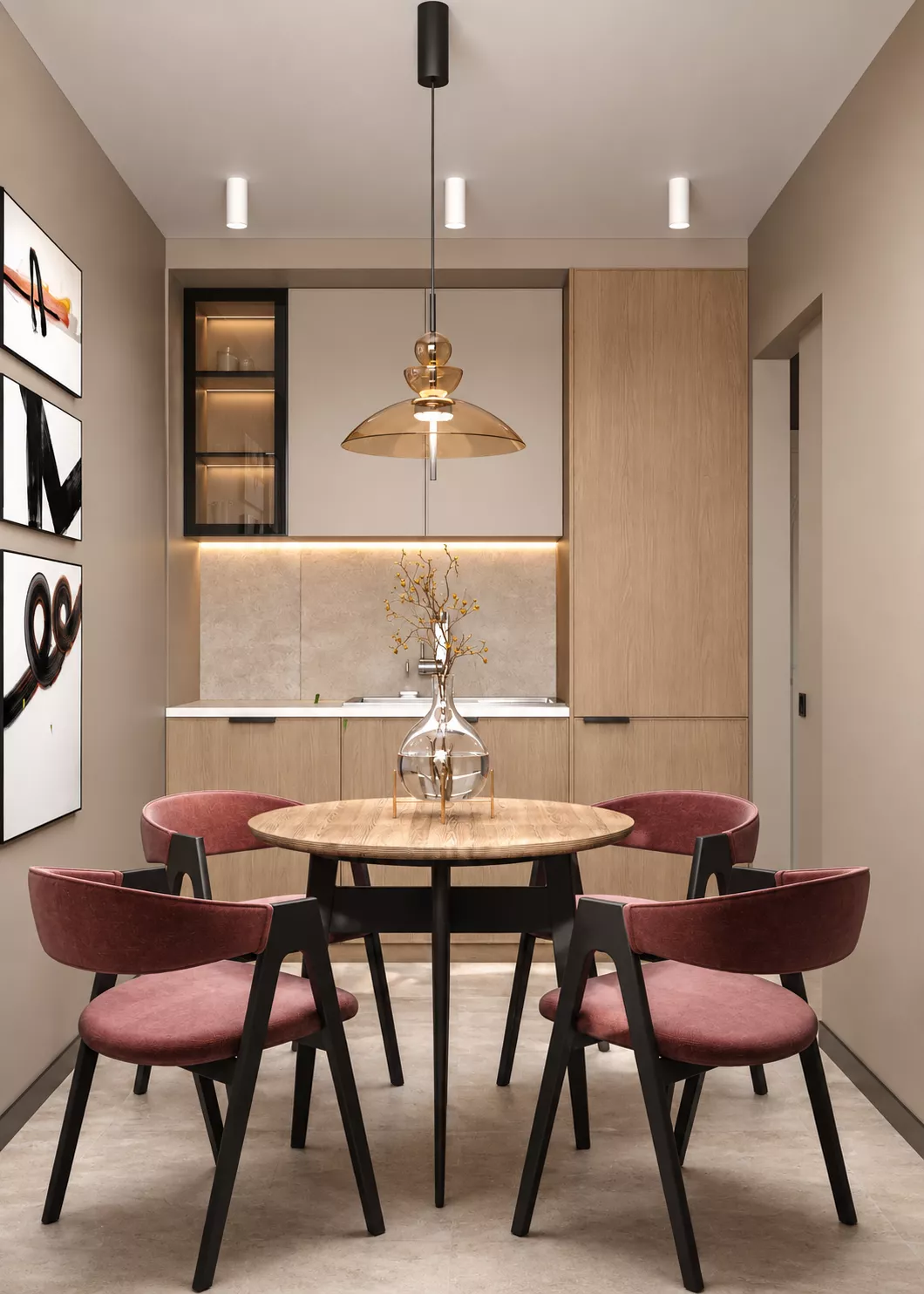 Design "domashnego" office in istoricheskom zdanie 95 m² — Kitchen