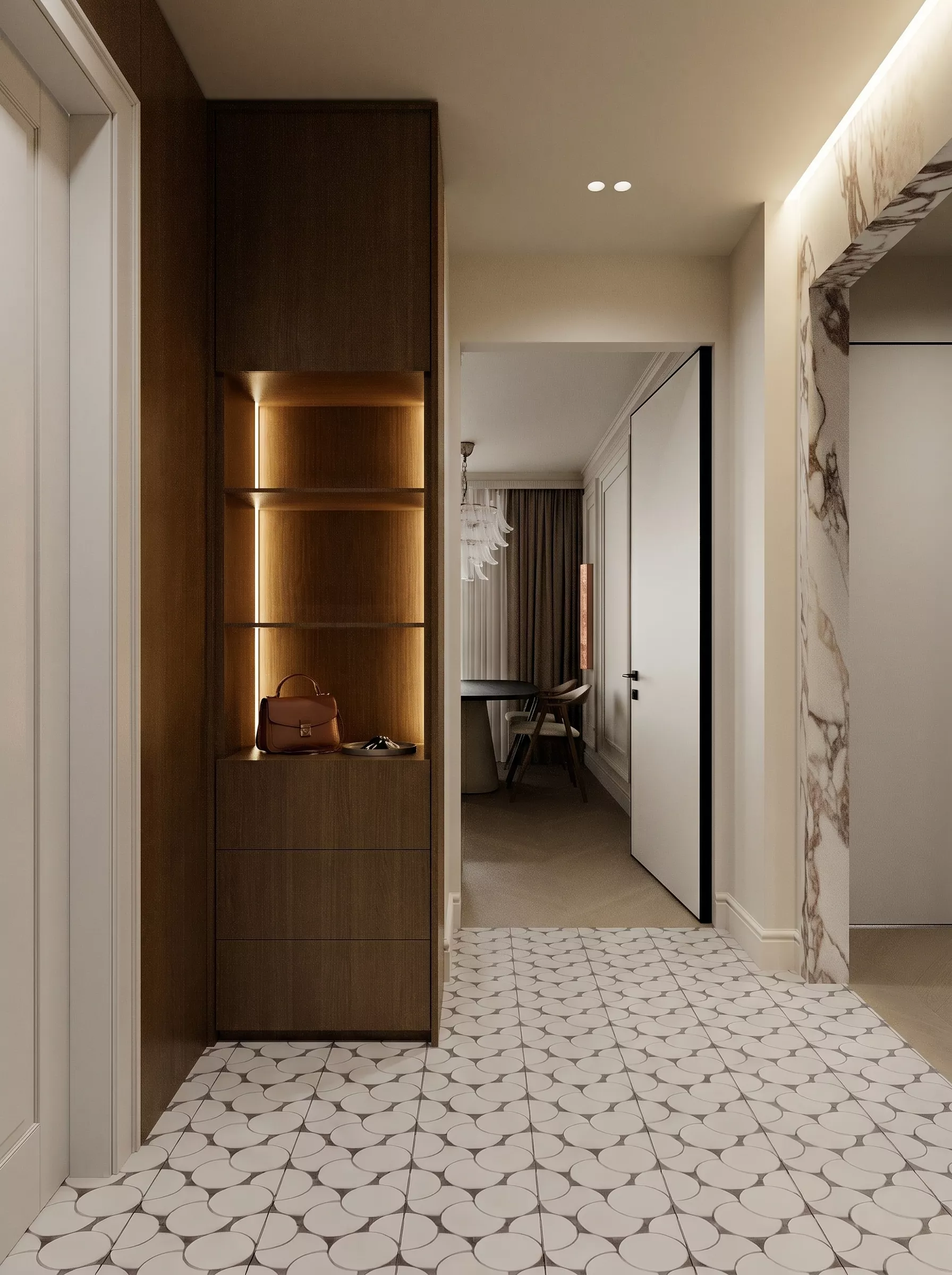 Apartment design project 62 m² RC Luchi — Hallway