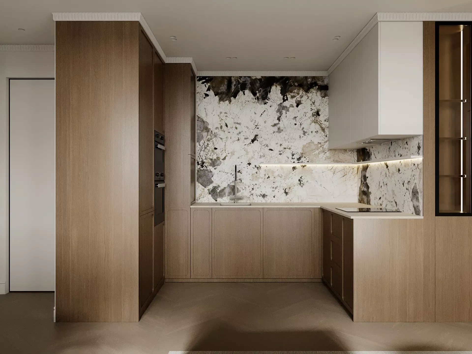 Apartment design project 62 m² RC Luchi — Kitchen-living