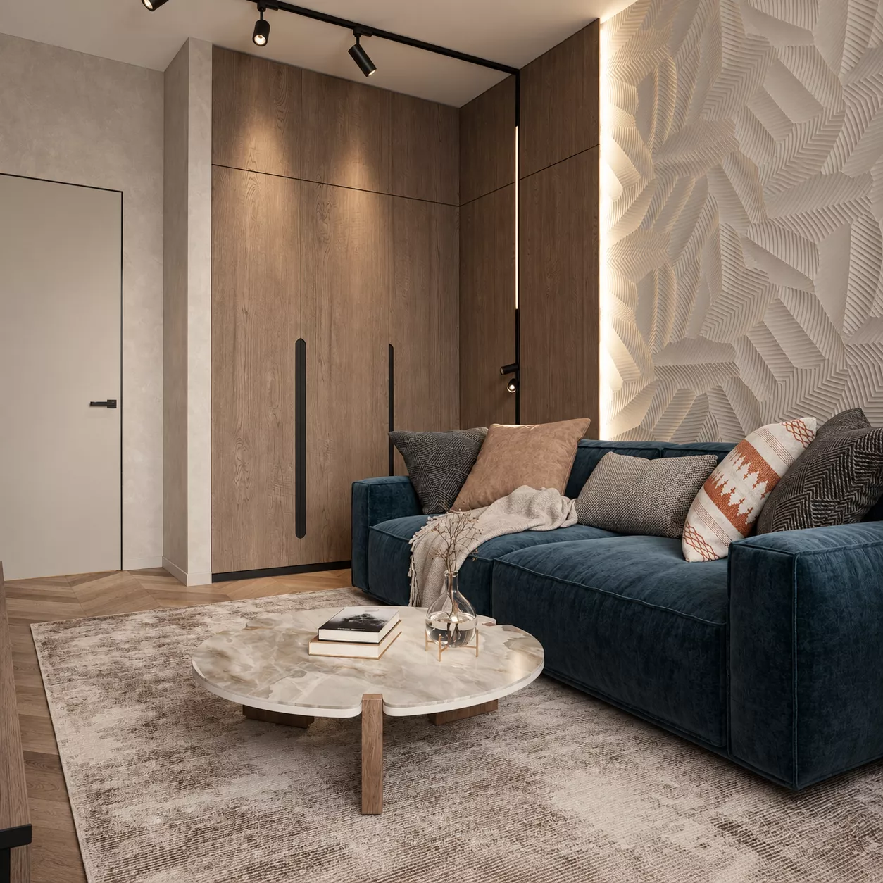 Design project Taun Khausa 120 m² — Guest room