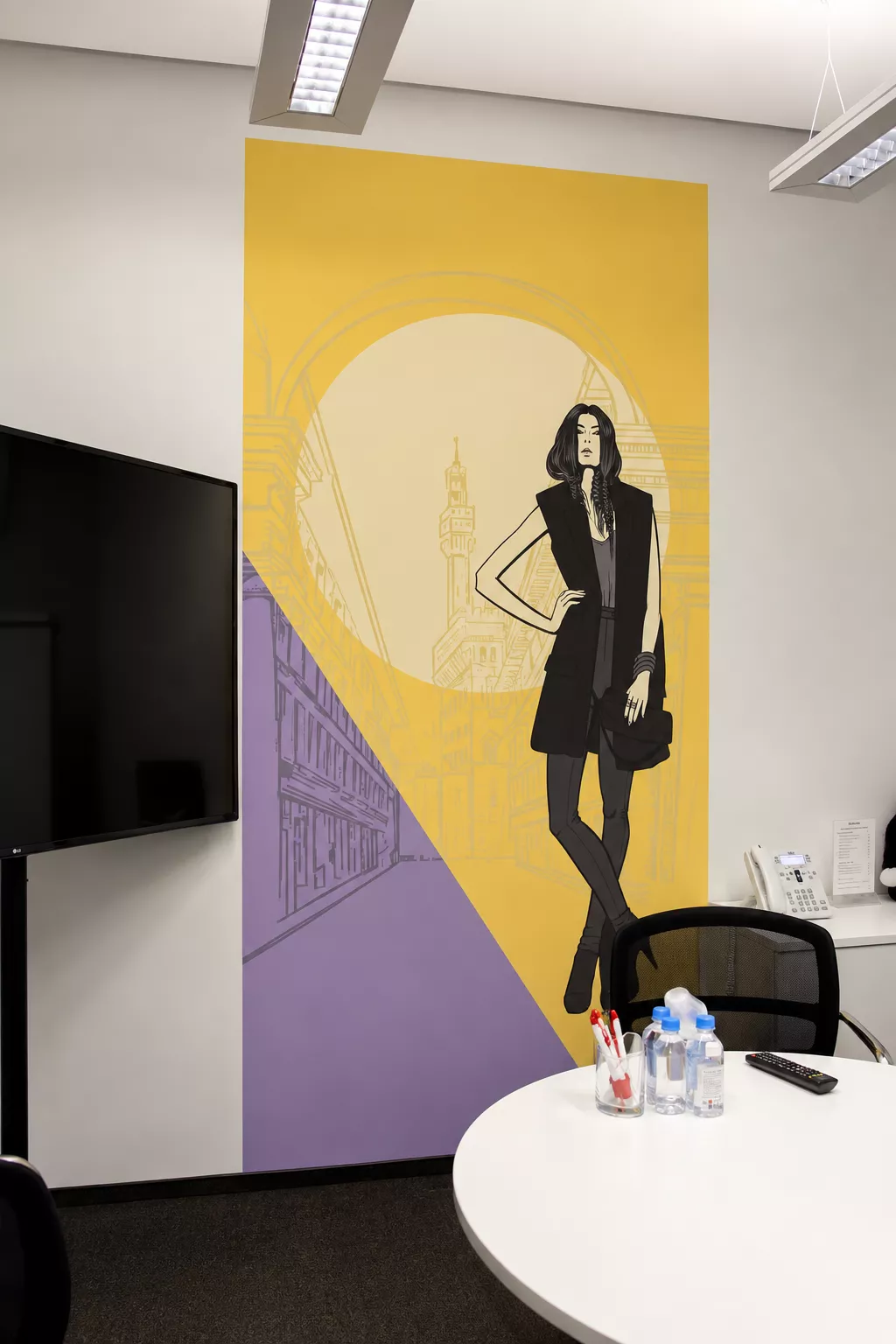 Design-oformlenie sten in ofise 932 m² for Otto