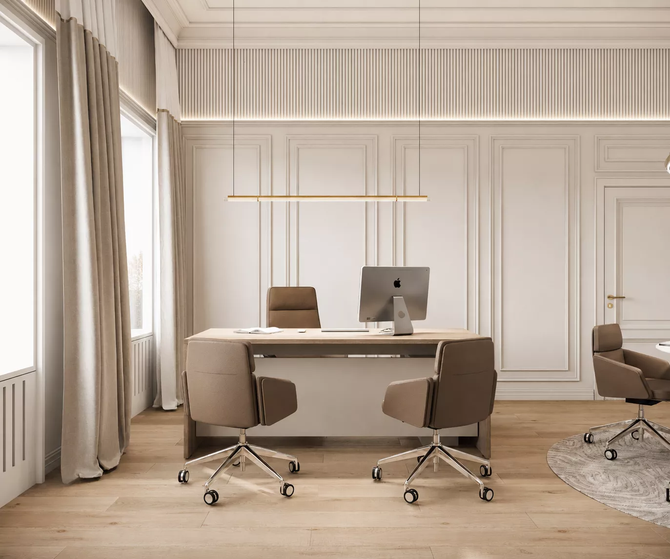 Дизайн офиса в особняке 1142 м².