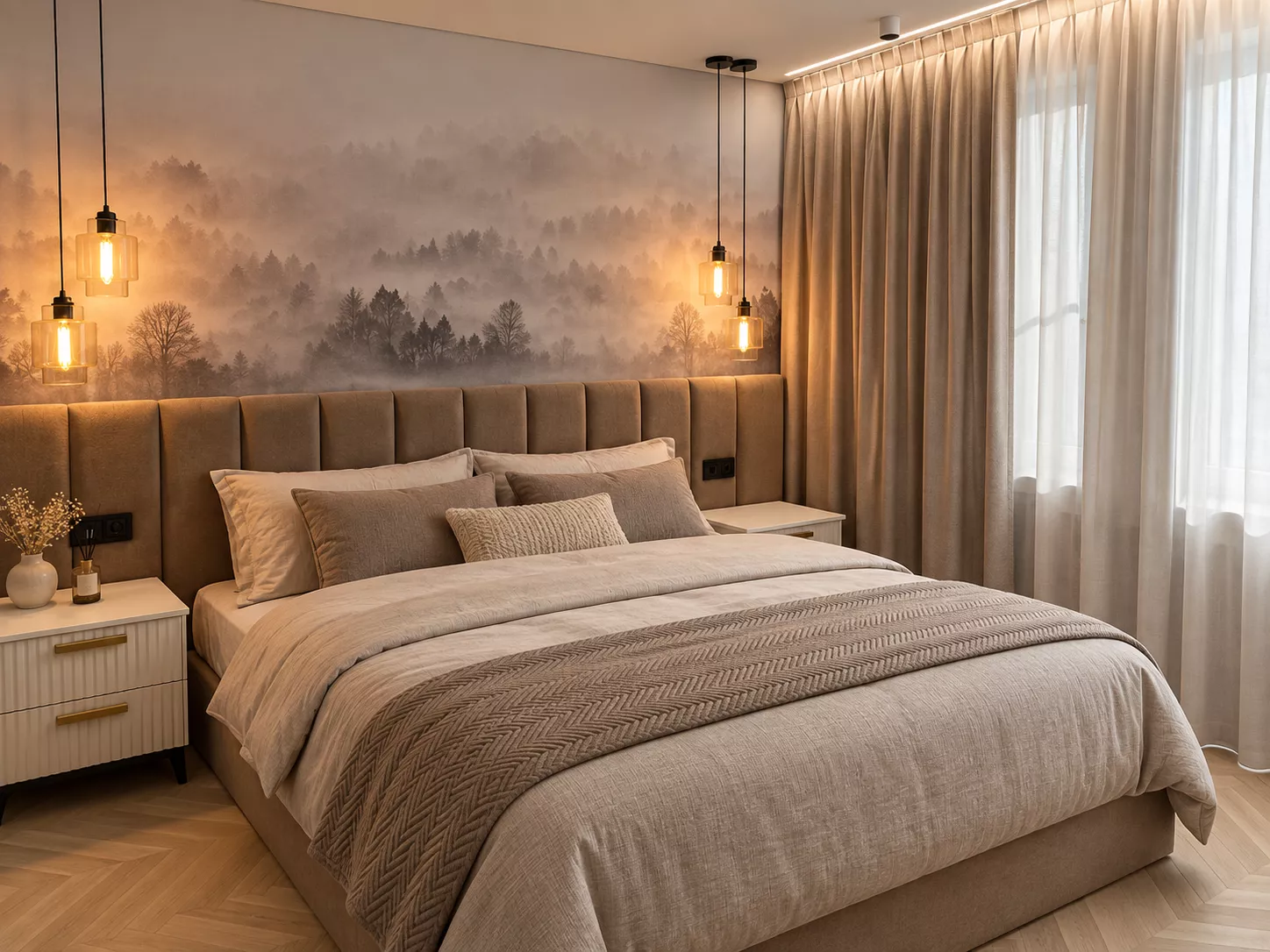 Design project Taun Khausa 120 m² — Bedroom