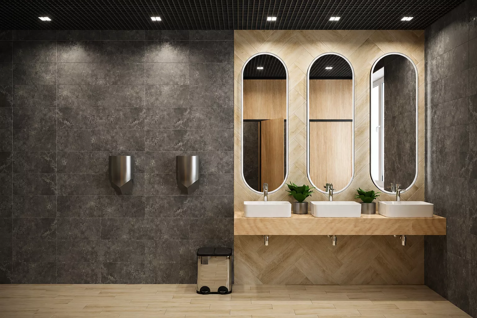 Interior design gostinitsy. Khostel and otdelnye nomera. 970 m² — Bathroom