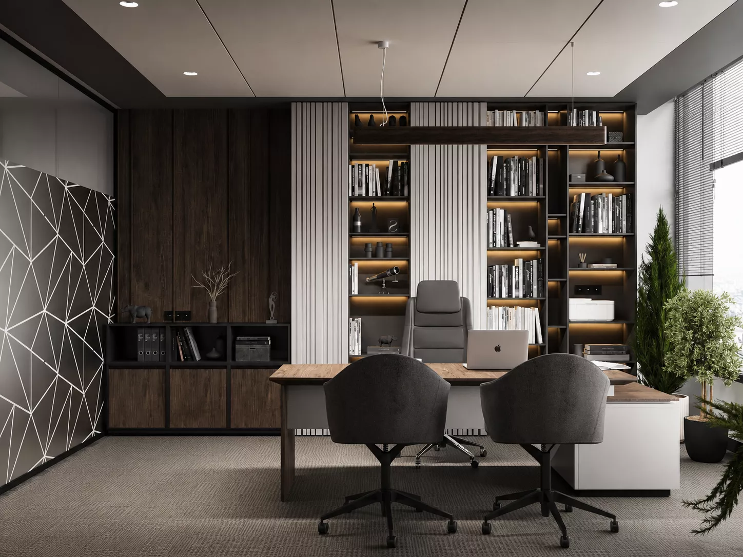 Office interior design 400 m² for Comptek — Offices