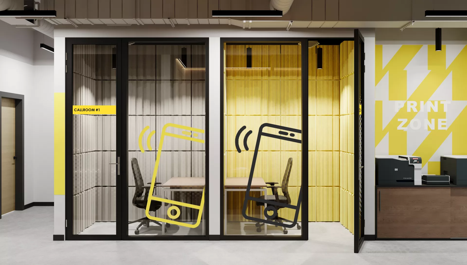 Office design project 6000 m² for IEK — Call-room