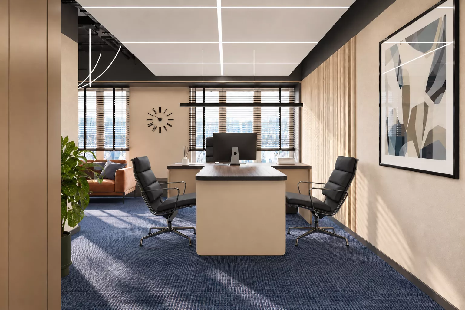 Office interior design 400 m². for kompani GRK — Director's office