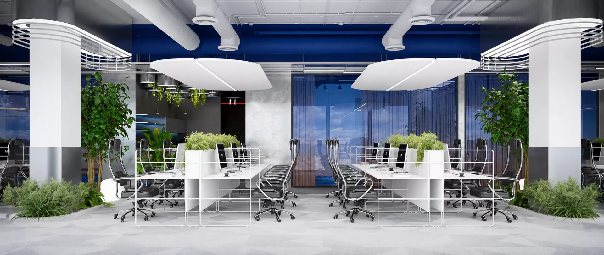 Competition office design project 466 m² for Sovcombank in Saratov — Open Space