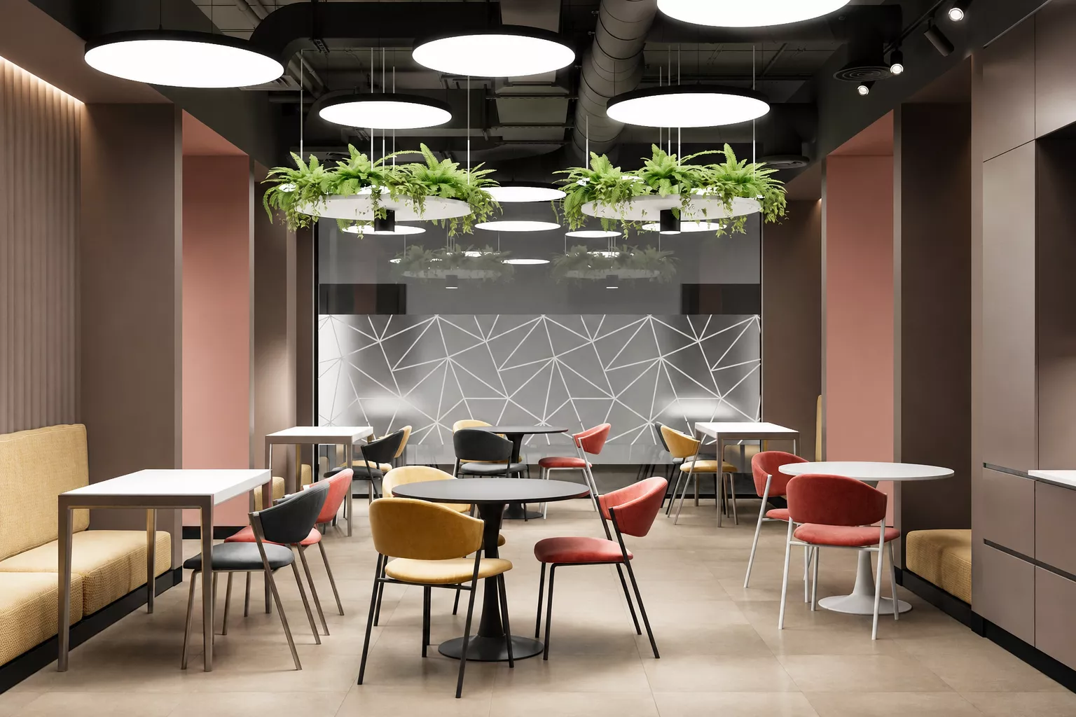 Office interior design 400 m² for Comptek — Dining room