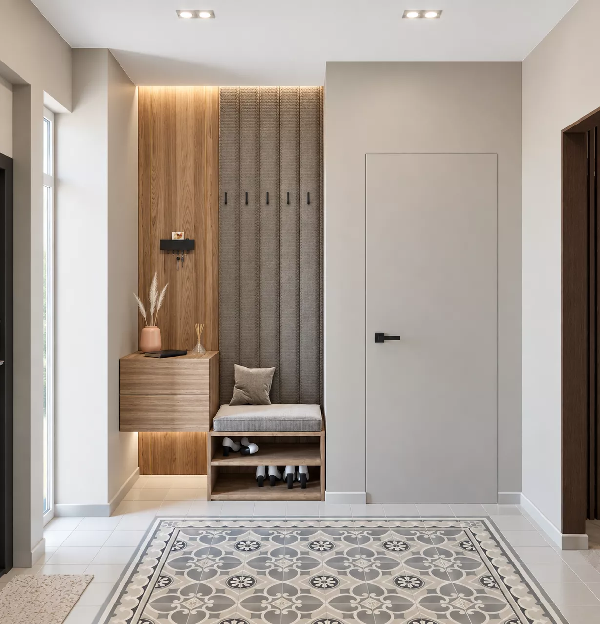 Design project Taun Khausa 120 m² — Hallway