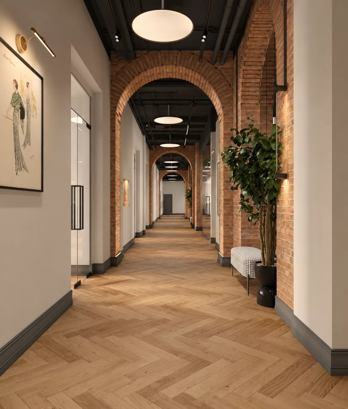 Design MOP torgovo-ofisnogo prostranstva in osobnyake.73 m²