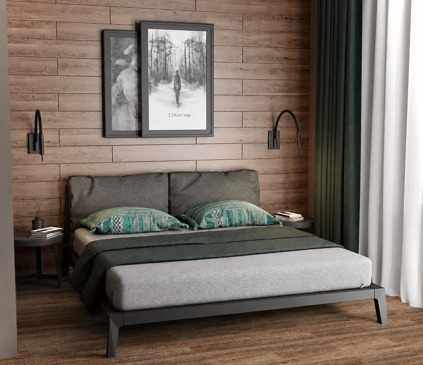 Interior design gostinitsy. Khostel and otdelnye nomera. 970 m² — Other