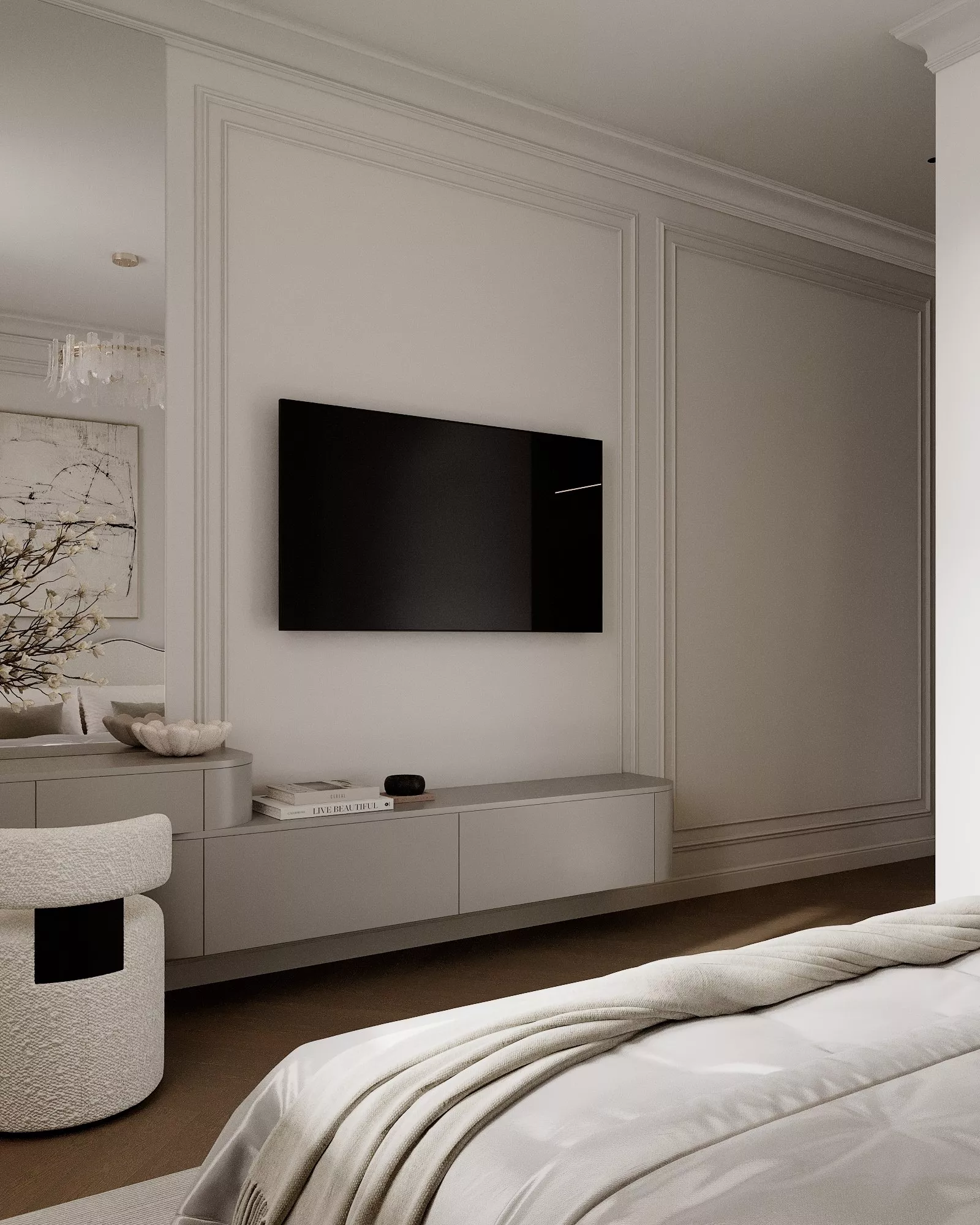 Apartment interior design in starom fonde 67m². Kutuzovskiy prospekt — Bedroom