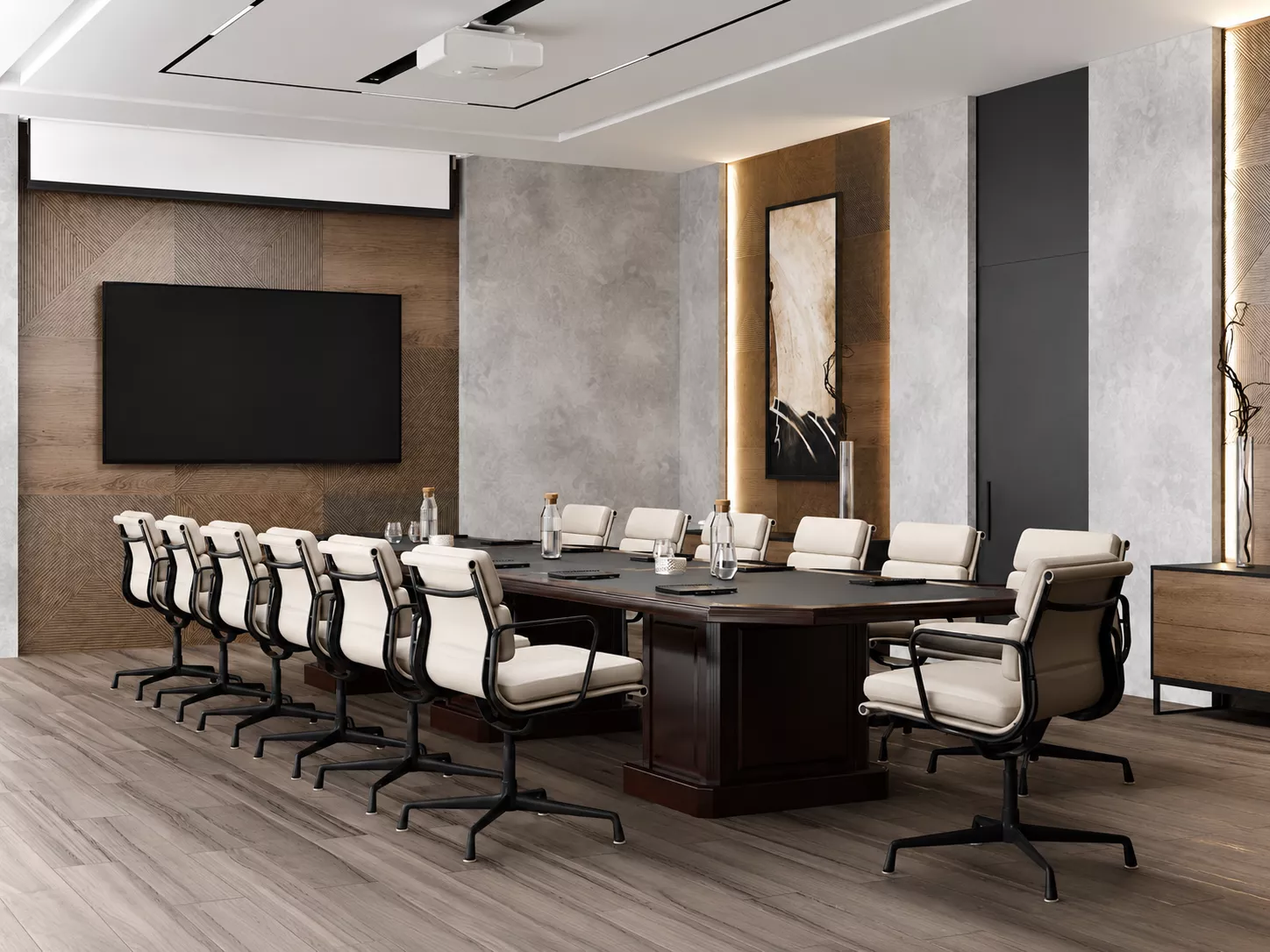 Office design project 415 m² in Murmansk — Meeting room