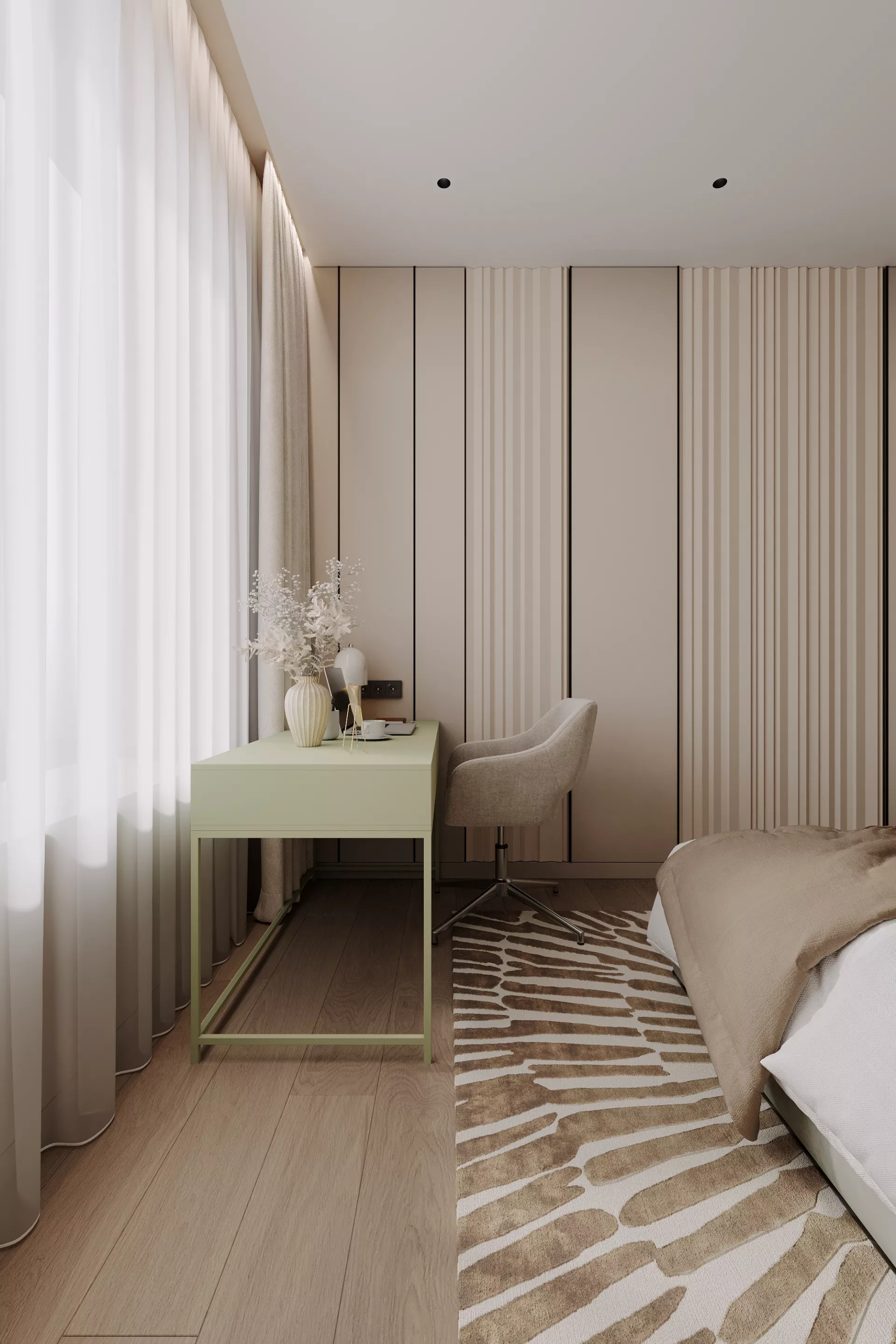 Apartment interior design 85 m² in RC Ostrov — Bedroom
