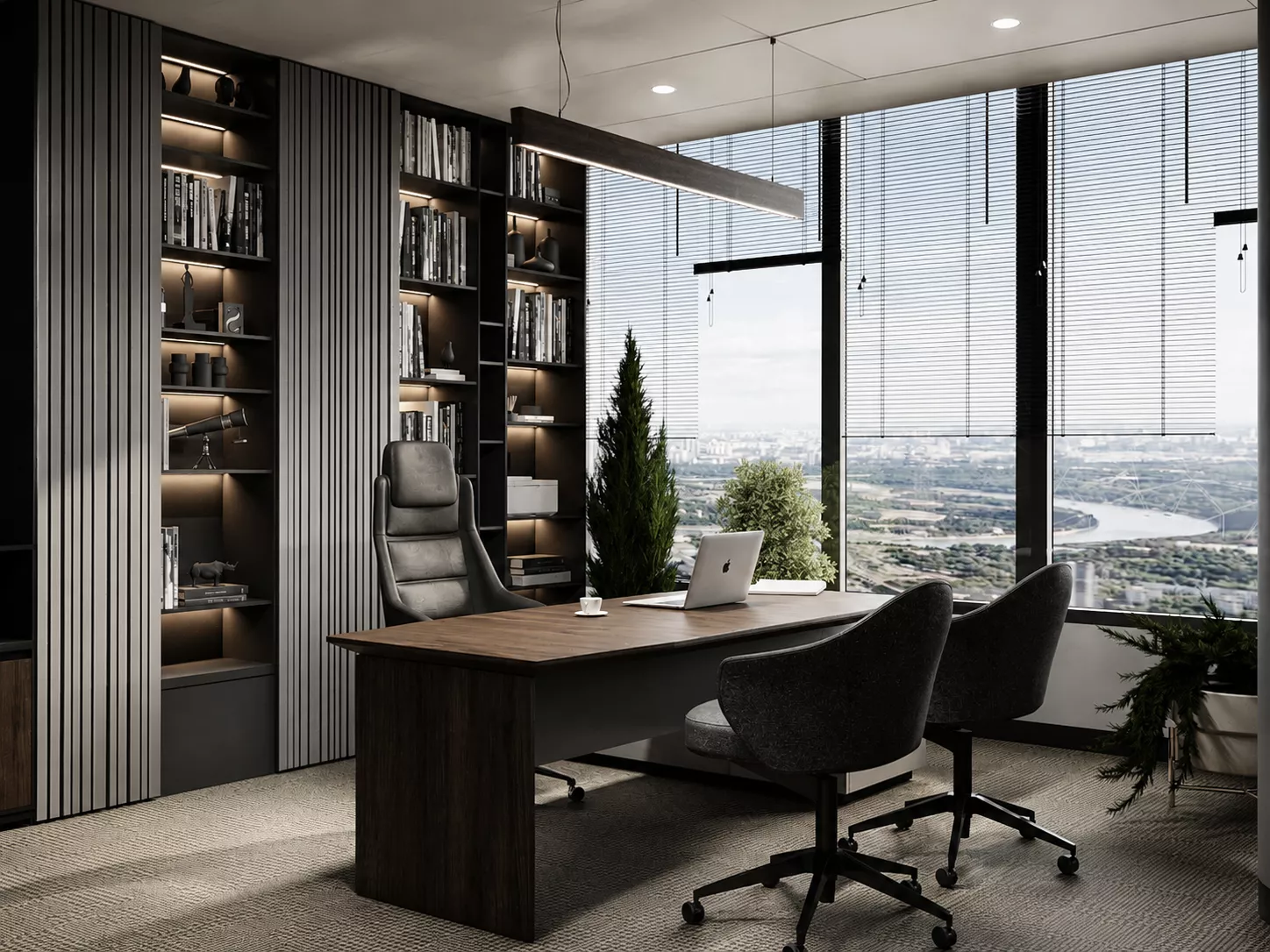 Office interior design 400 m² for Comptek — Offices