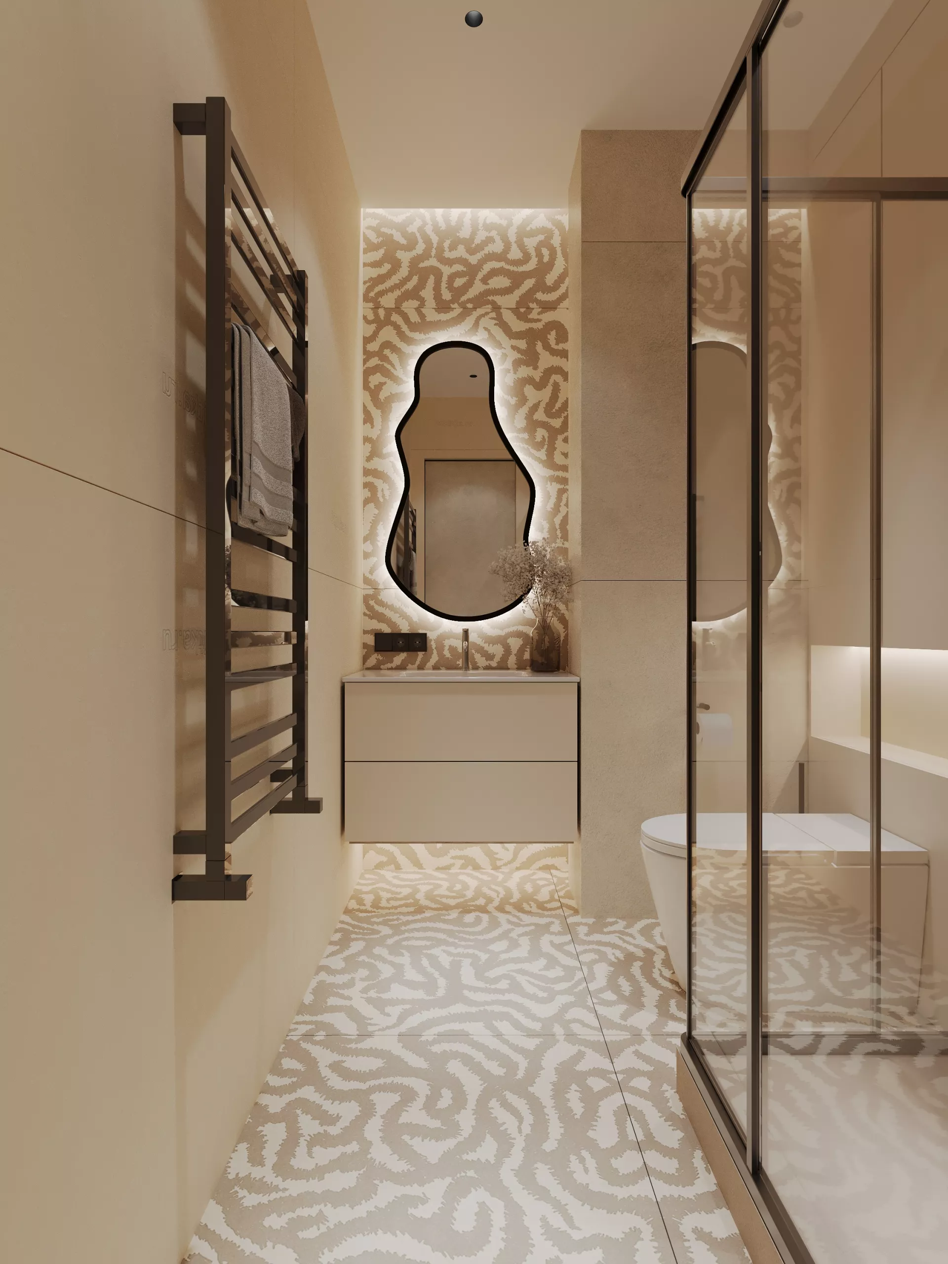 Apartment interior design 85 m² in RC Ostrov — Bathroom