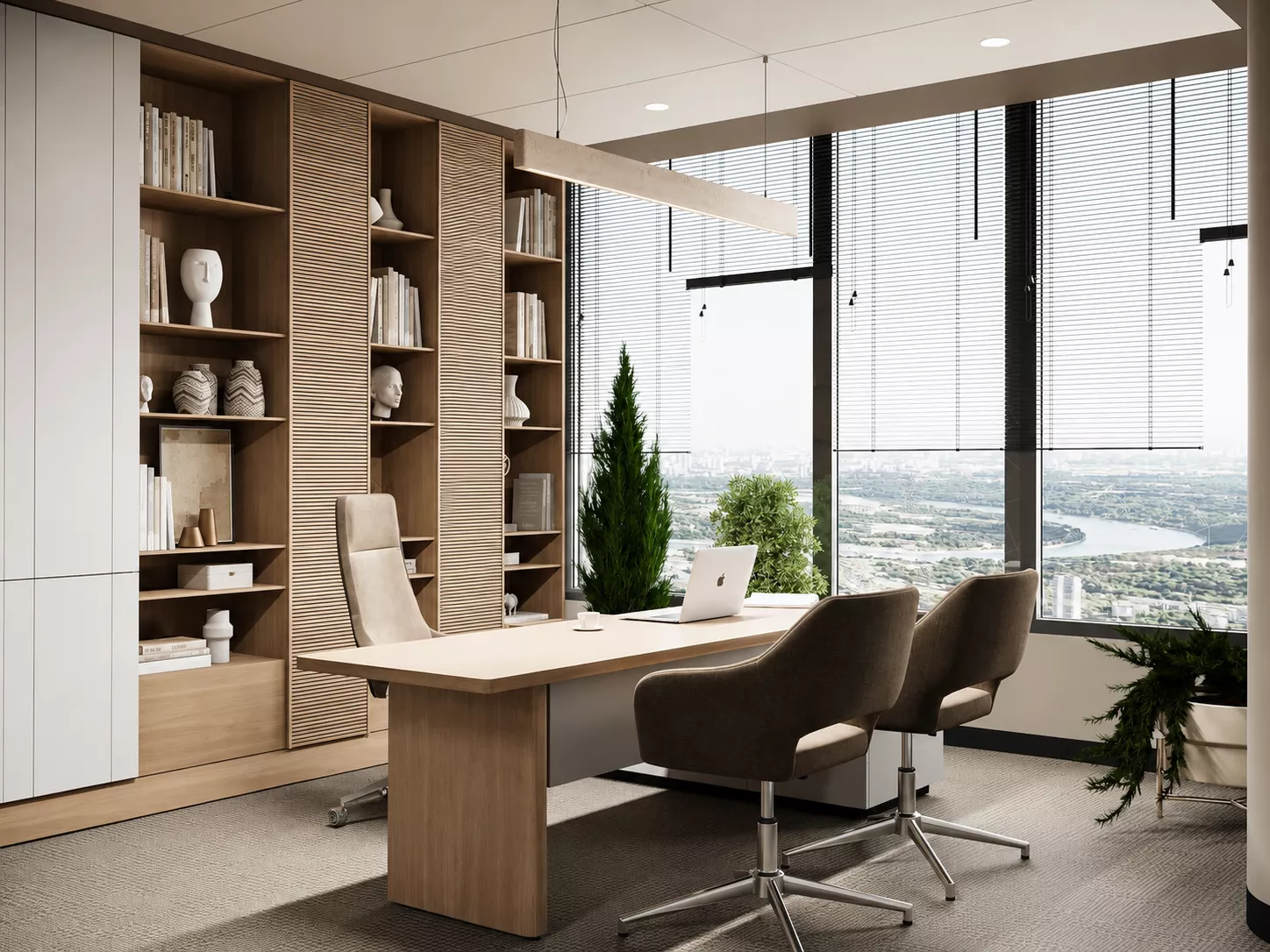 Office interior design 400 m² for Comptek — Offices