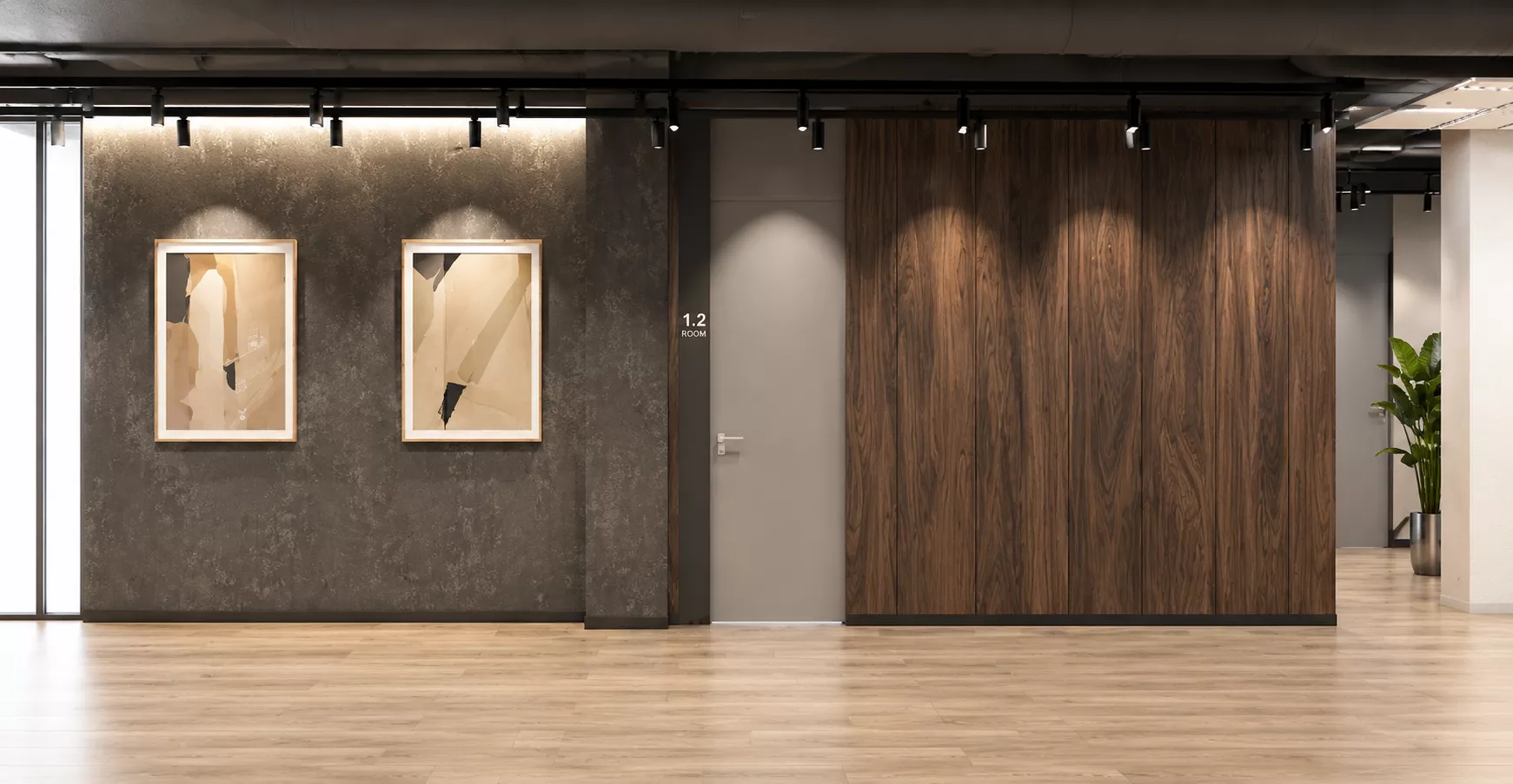 Office design project 415 m² in Murmansk — Reception