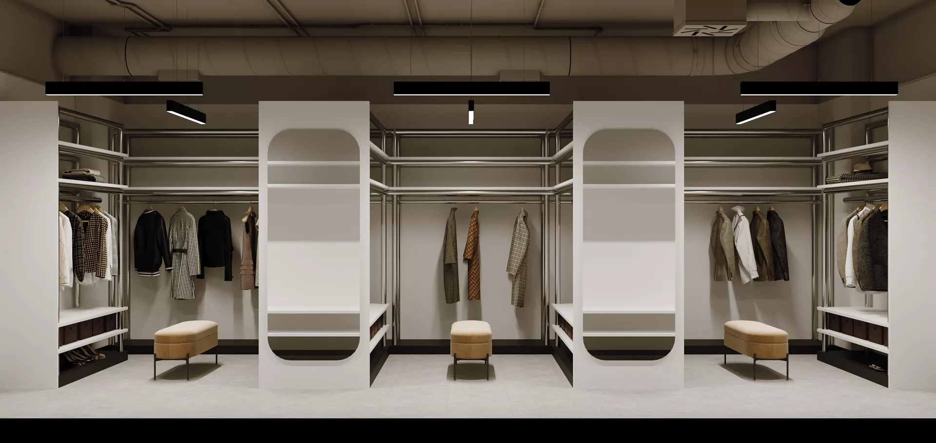 Office design project 6000 m² for IEK — Walk-in closet