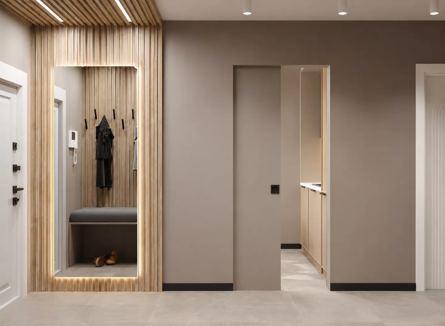 Design "domashnego" office in istoricheskom zdanie 95 m² — Hallway