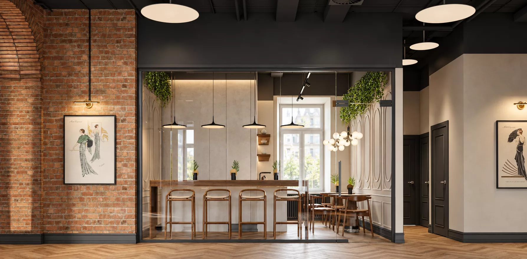 Design MOP torgovo-ofisnogo prostranstva in osobnyake.73 m²