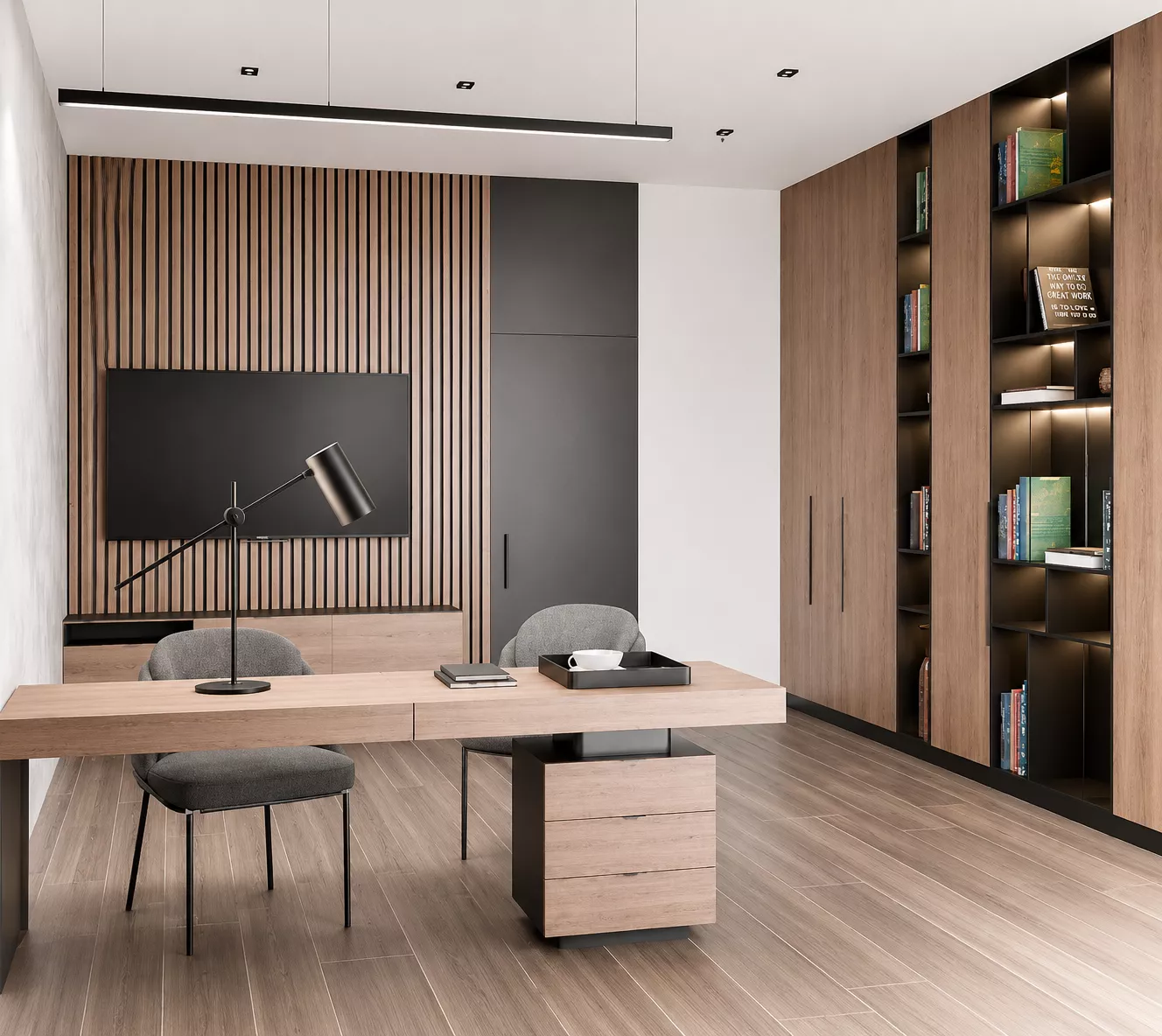 Office design project 415 m² in Murmansk — Study