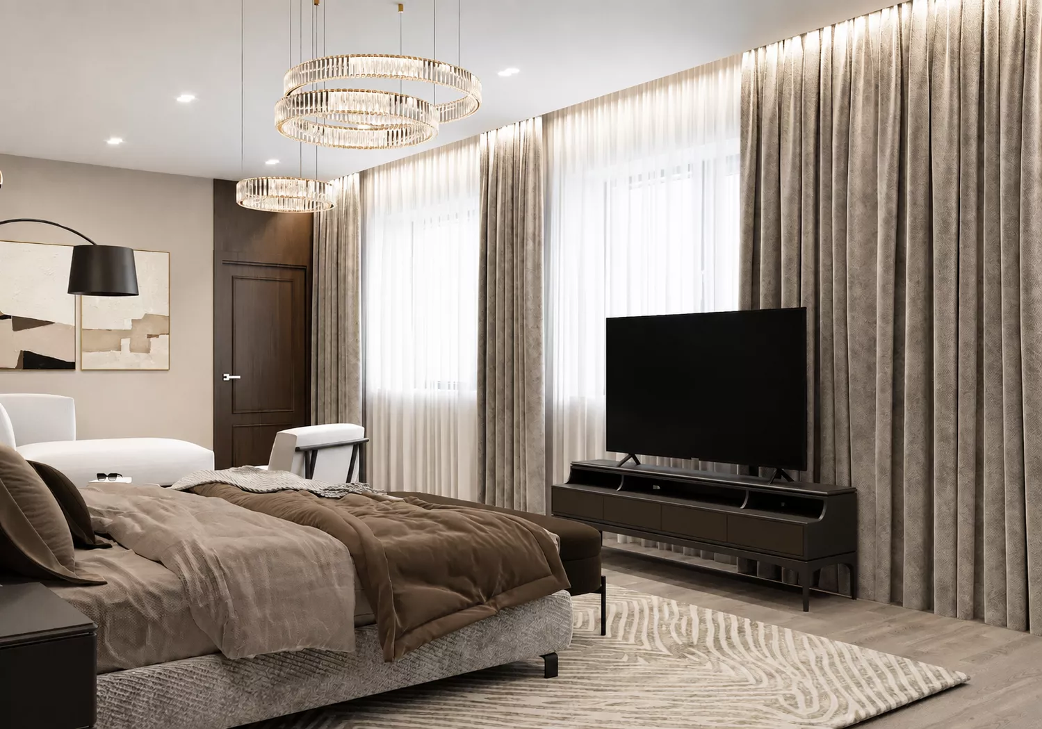 Room "Lux" in the hotel and restaurant complex of LLC "Ural Cliff" — Bedroom