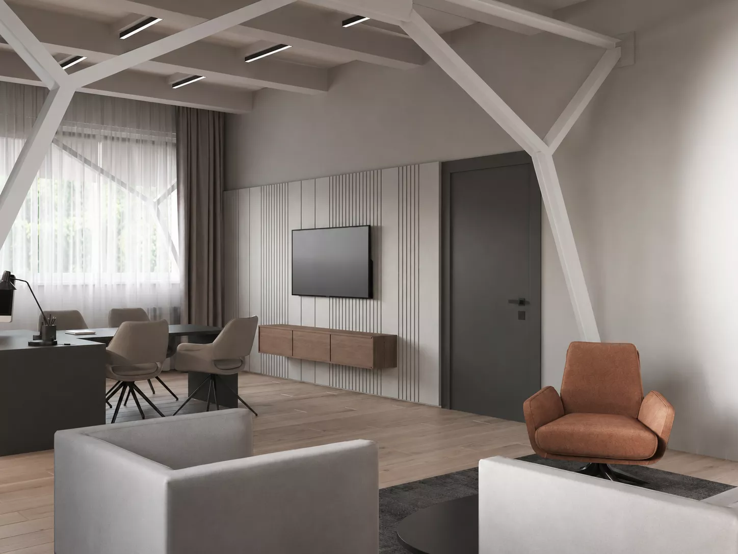 Дизайн офиса 270 м² производственной компании Химик