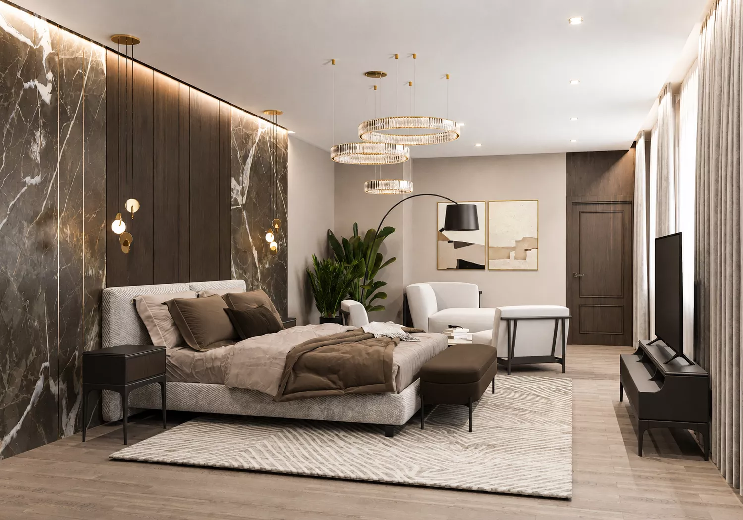 Room "Lux" in the hotel and restaurant complex of LLC "Ural Cliff" — Bedroom