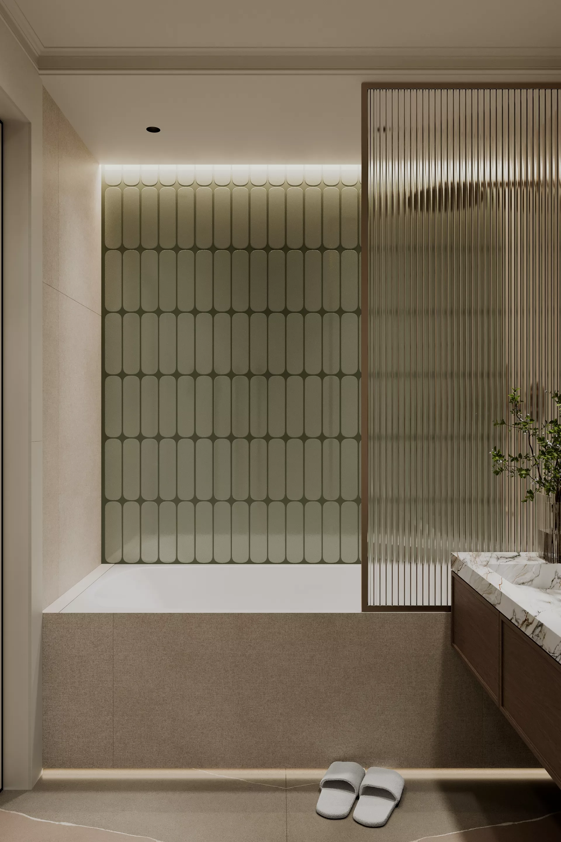 Apartment interior design 90 m² on maloy Filevskoy — Bathroom