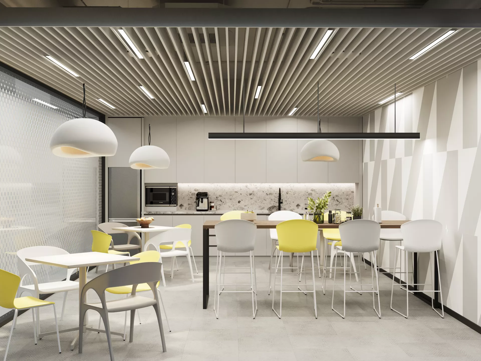 Office design project 6000 m² for IEK — Dining room