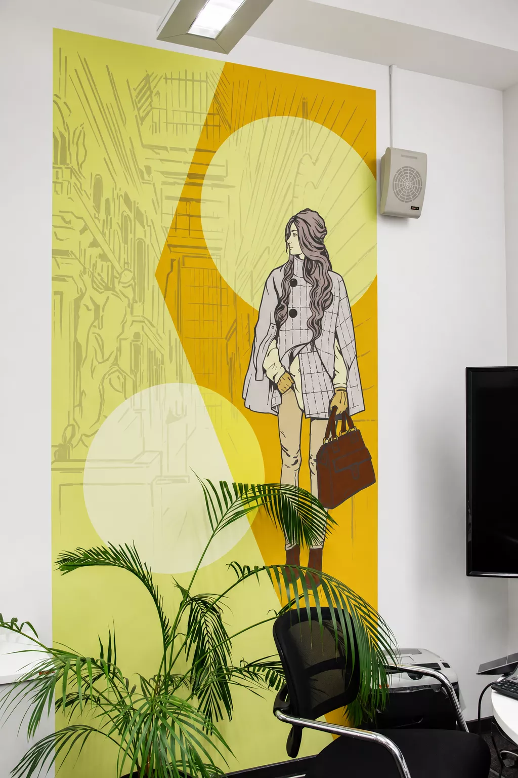 Design-oformlenie sten in ofise 932 m² for Otto