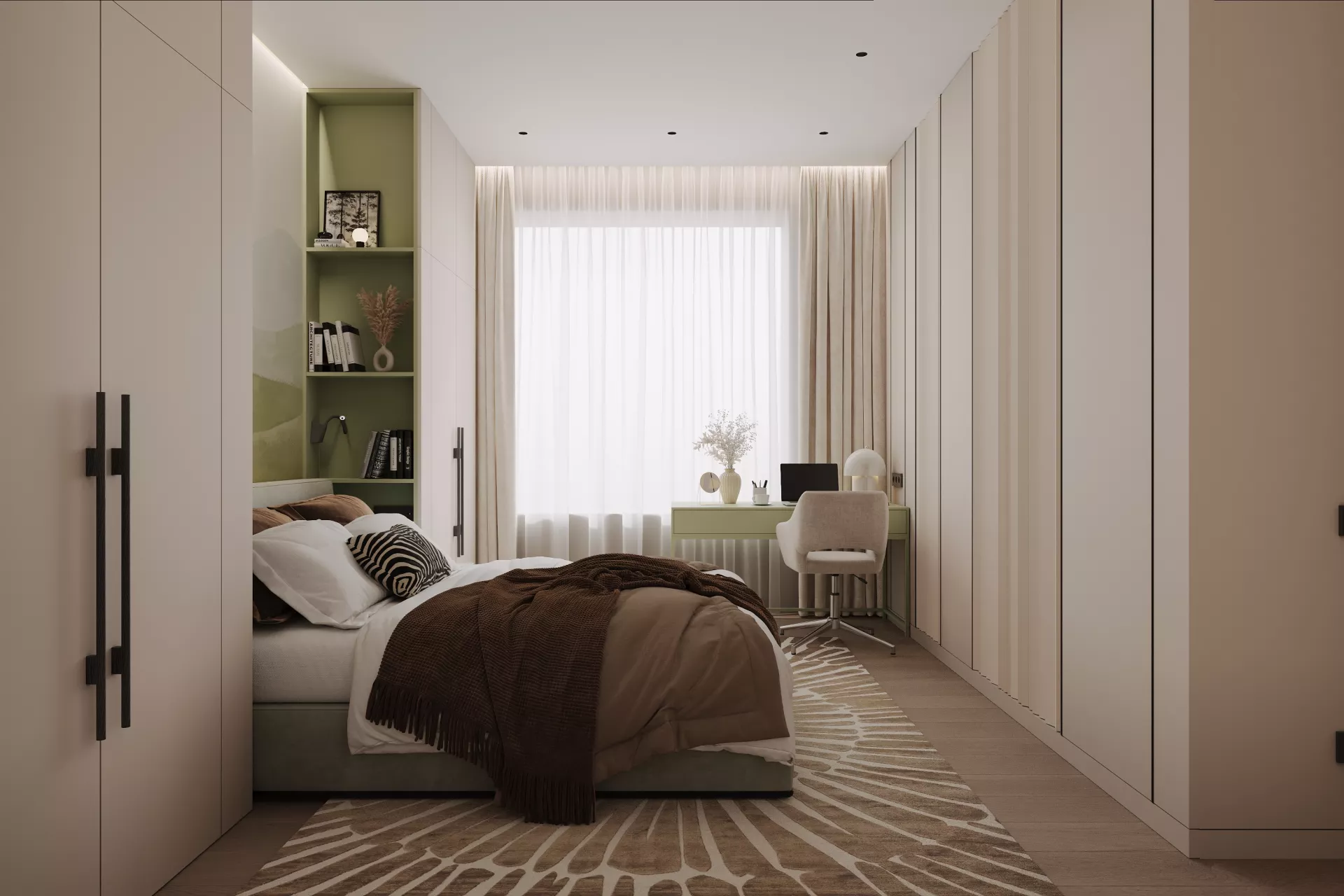 Apartment interior design 85 m² in RC Ostrov — Bedroom