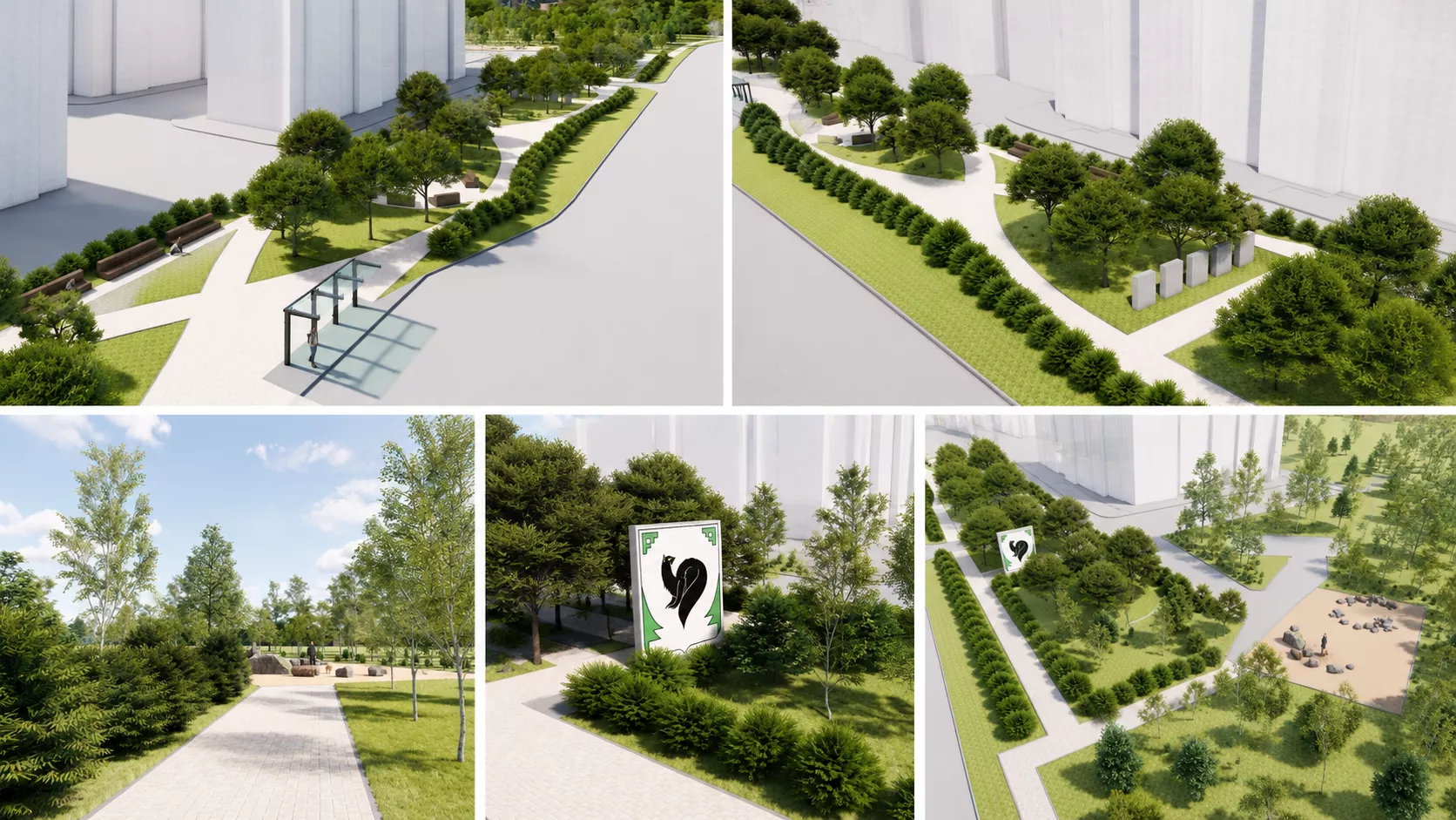 Improvement of the park area. Small architectural forms