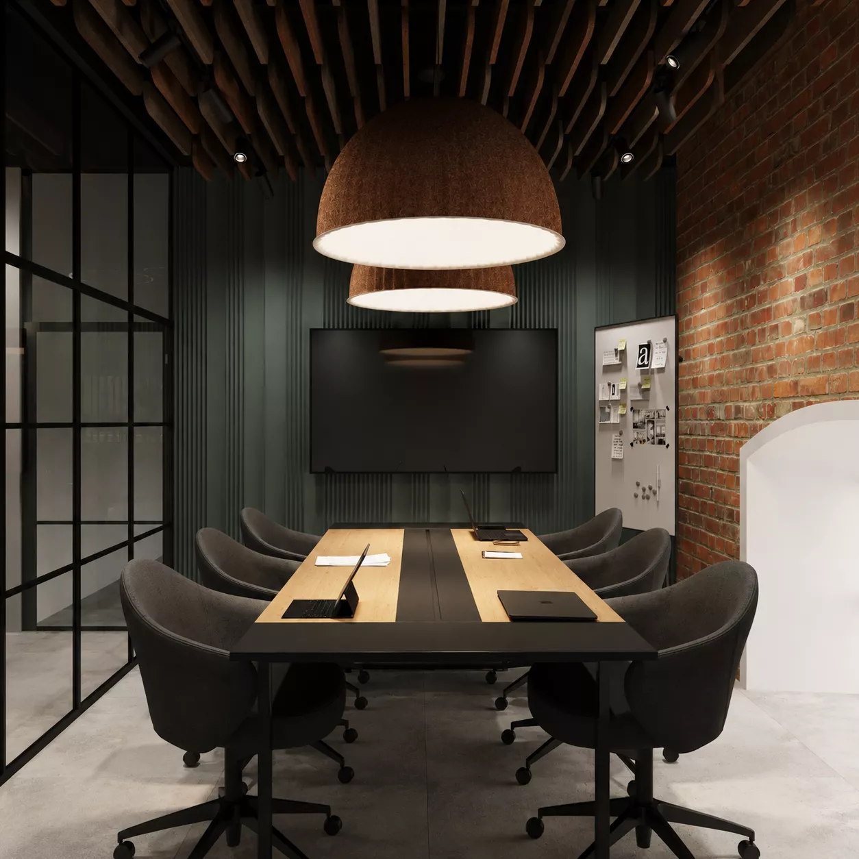 Office interior design s antresolyu 400 m² — Meeting room