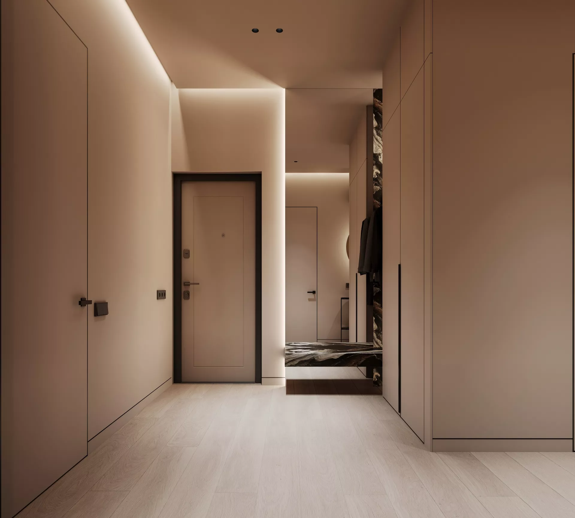 Apartment interior design 85 m² in RC Ostrov — Hallway
