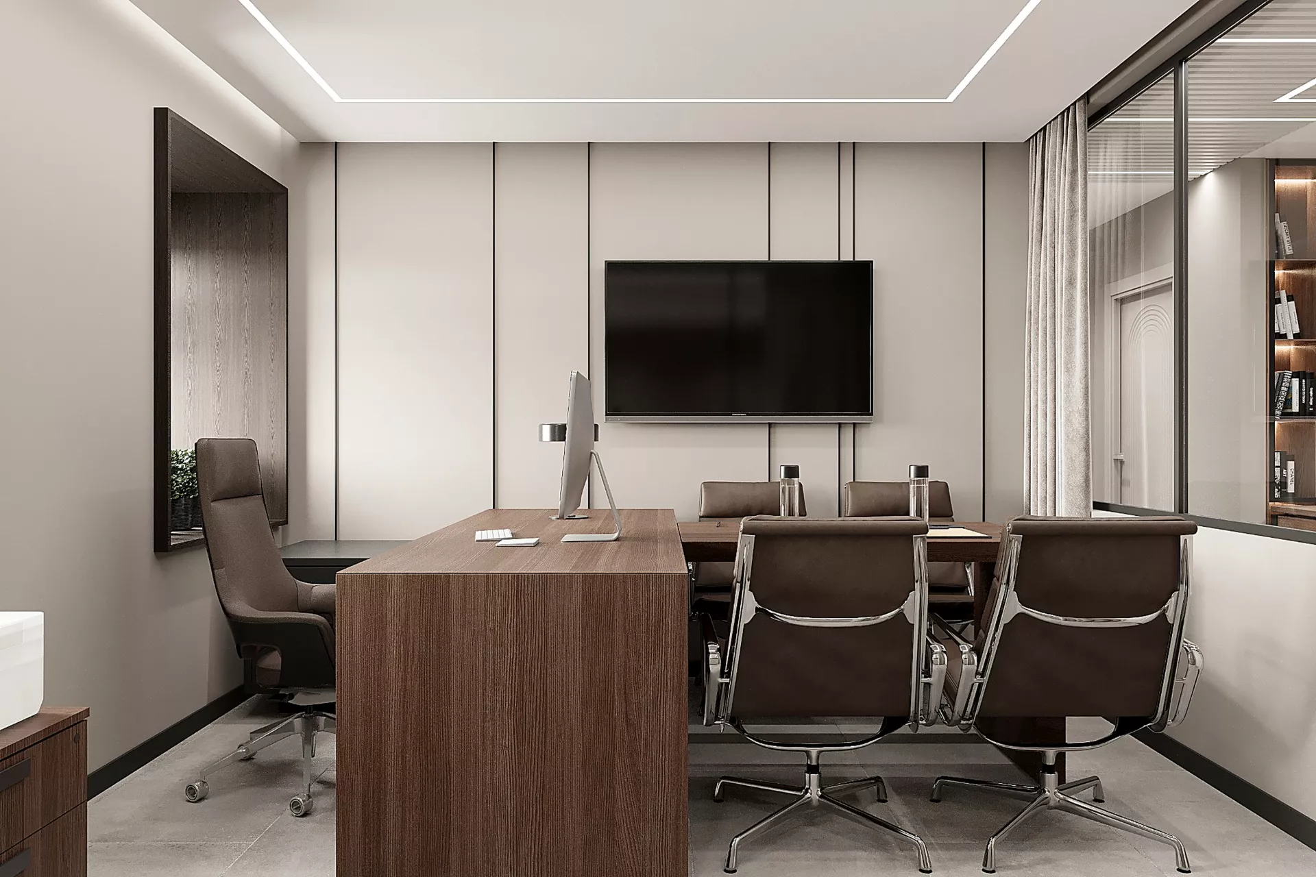 Design "domashnego" office in istoricheskom zdanie 95 m² — Director's office
