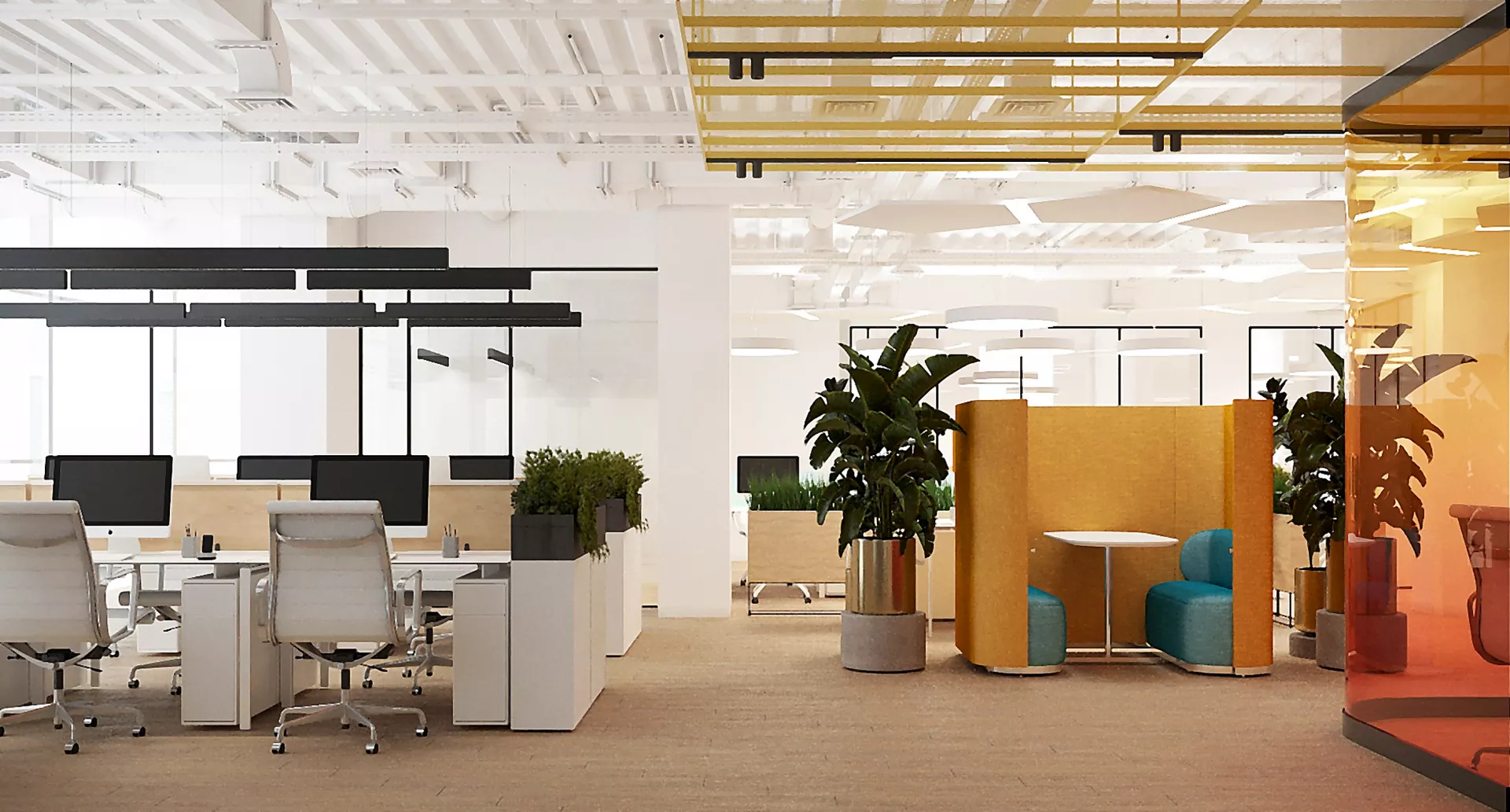 Interior design office 644m² — Open Space