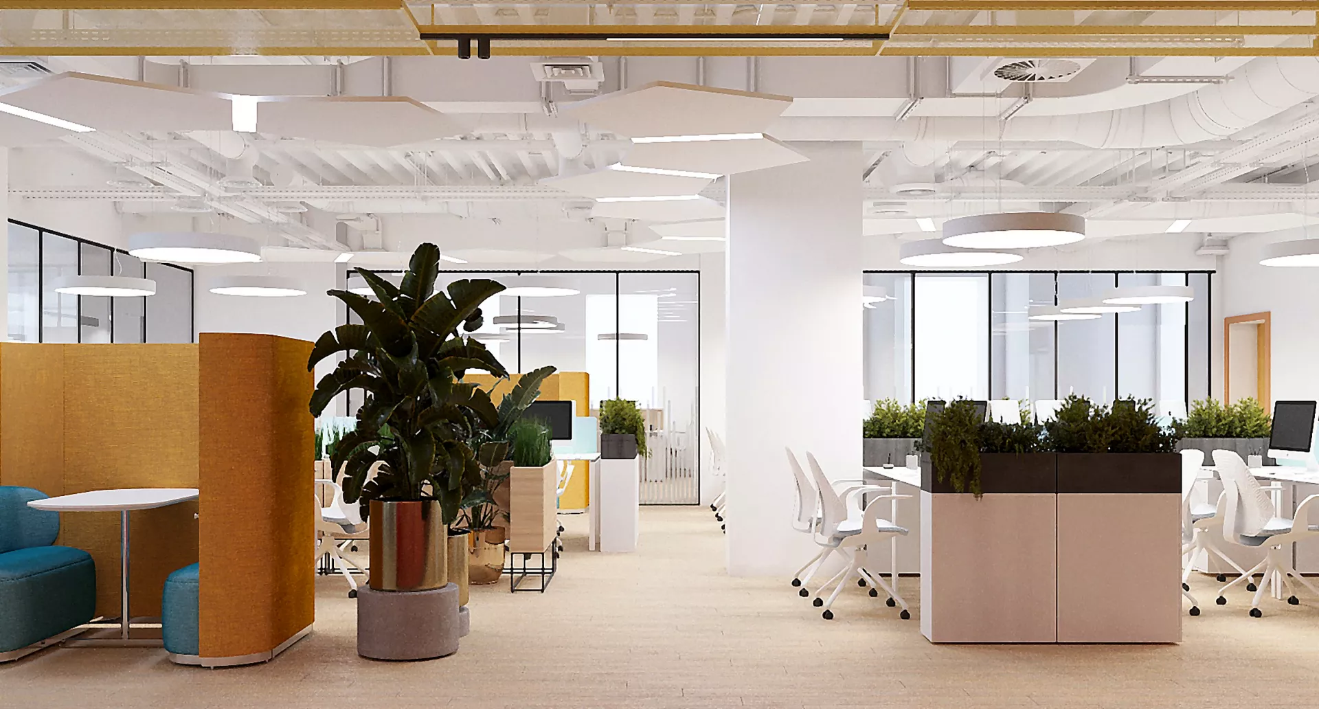 Interior design office 644m² — Open Space