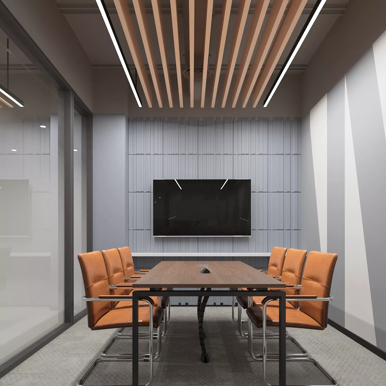 Office design project 6000 m² for IEK — Meeting room for 6 people