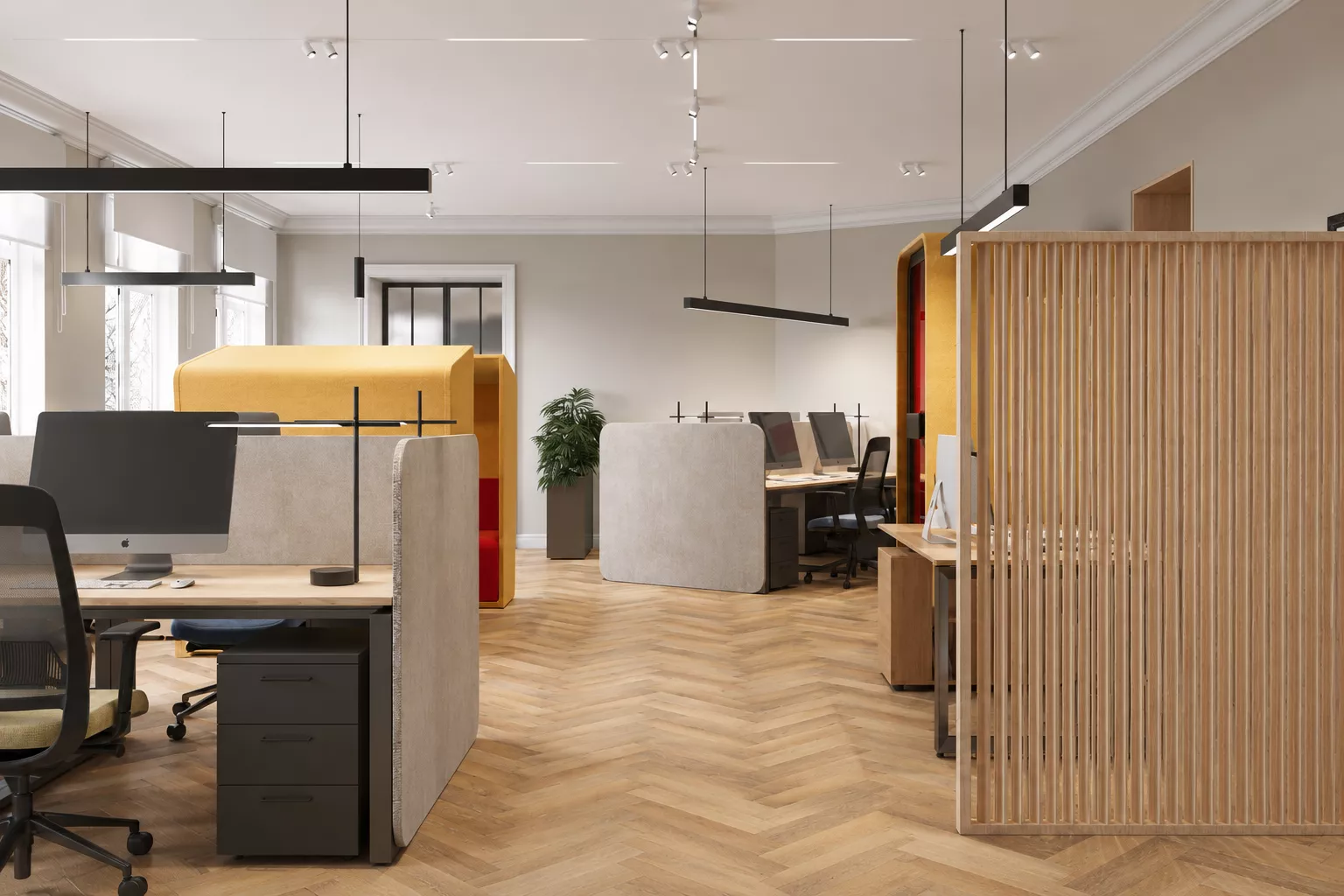 Дизайн офиса 127 м² для Group Star Production