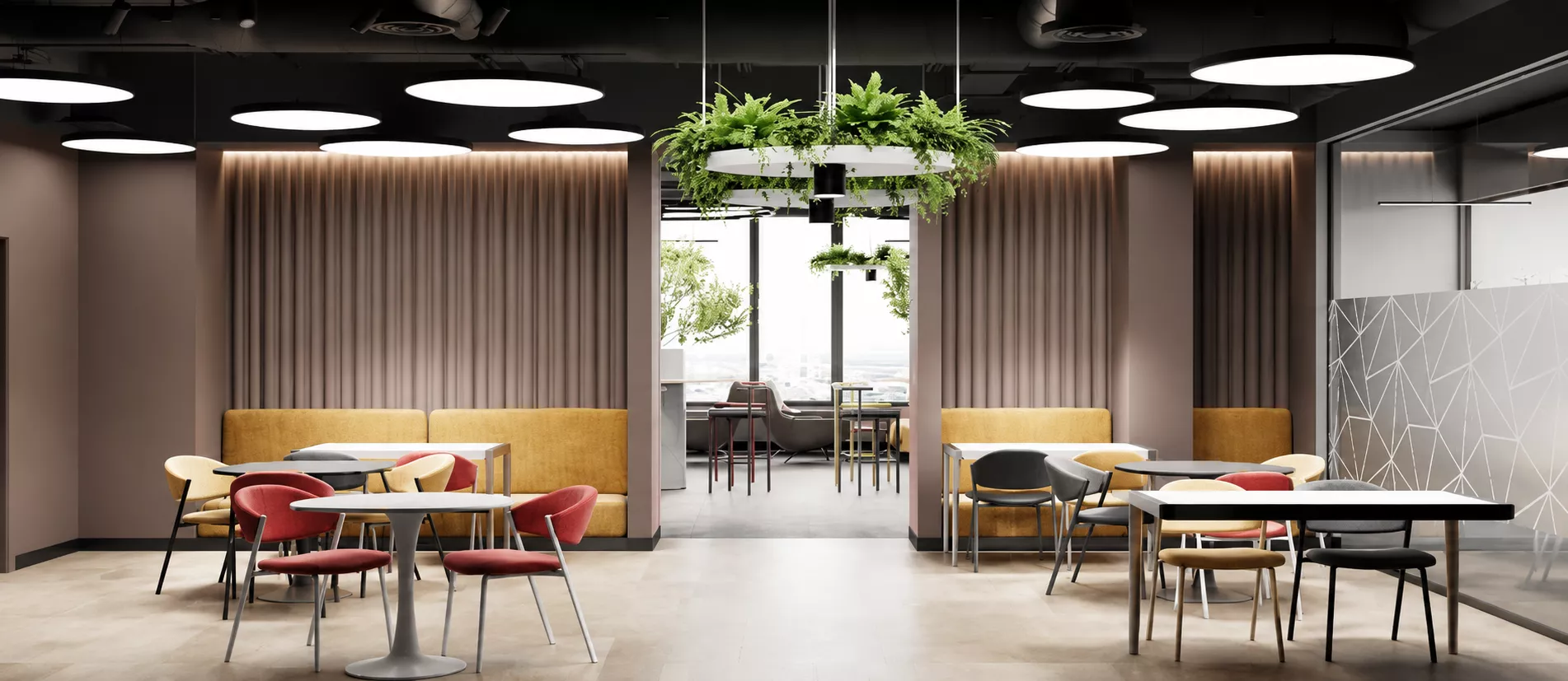 Office interior design 400 m² for Comptek — Dining room